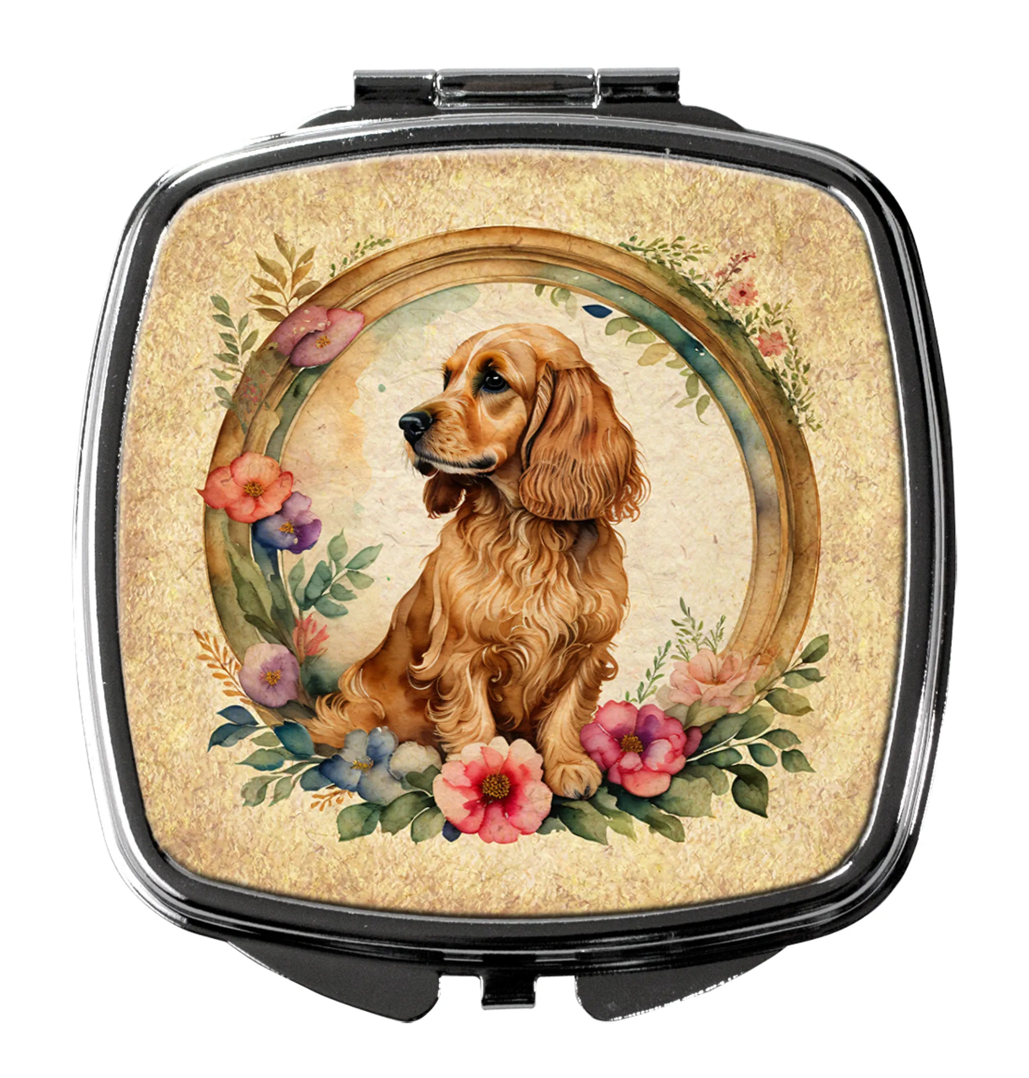 Frame of Flowers Compact Mirror - Pack Of: 1 | Collection name: Frame of flowers
