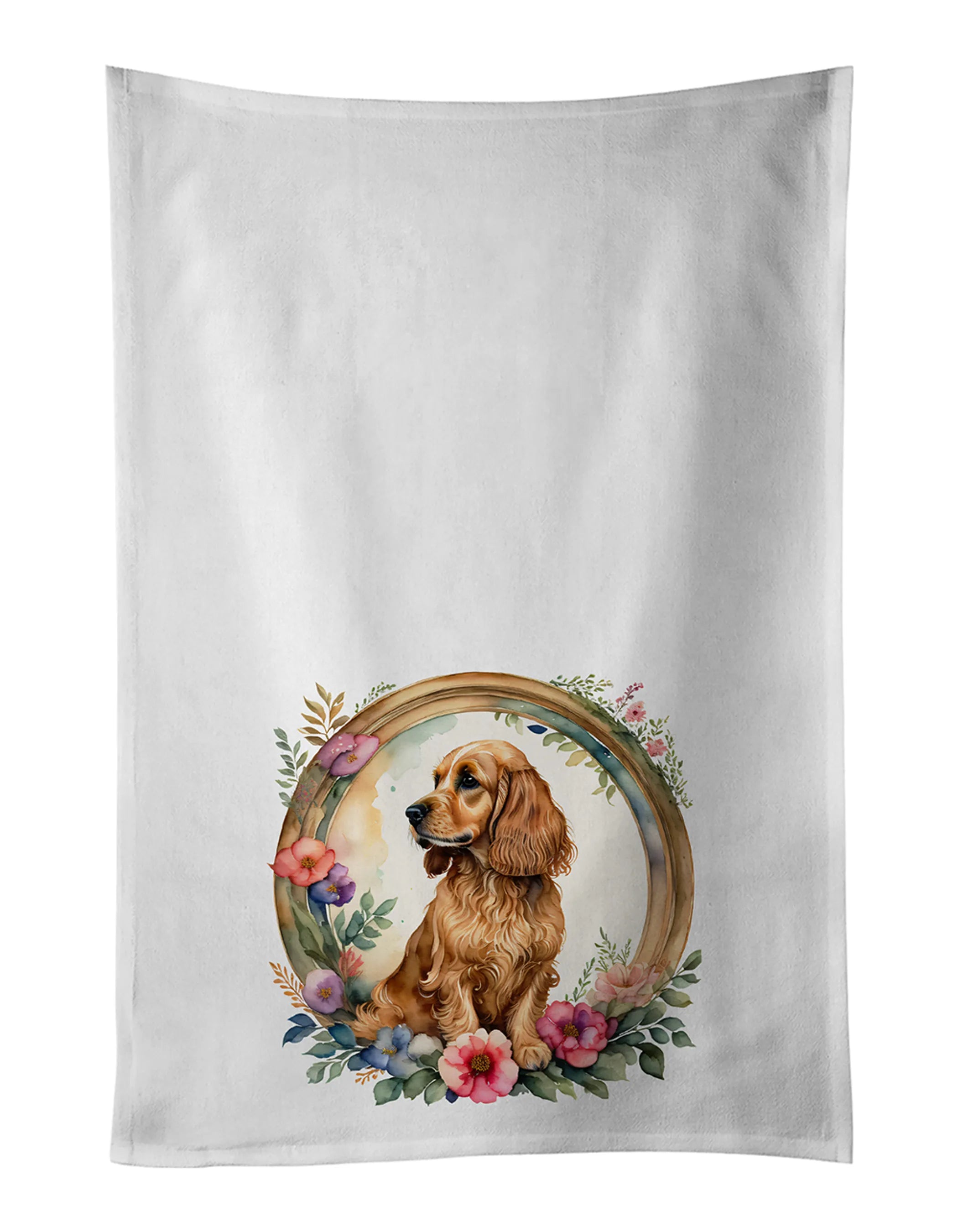Frame of Flowers Kitchen Towel Set of 2 - Size: 28HX19W | Pack Of: 1 | Collection name: Frame of flowers