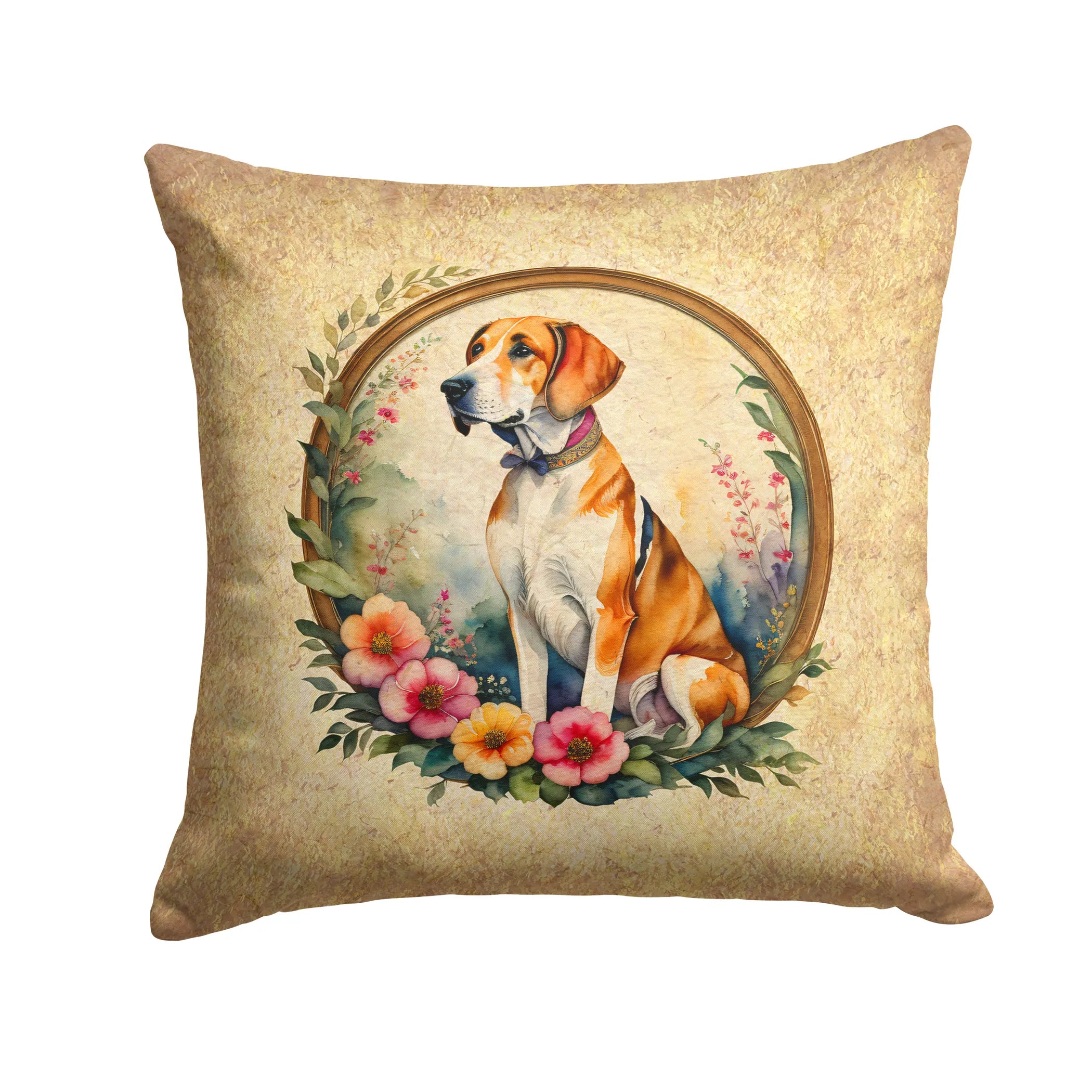 Frame of Flowers Throw Pillow - Size: 14HX14W | Pack Of: 1 | Collection name: Frame of flowers