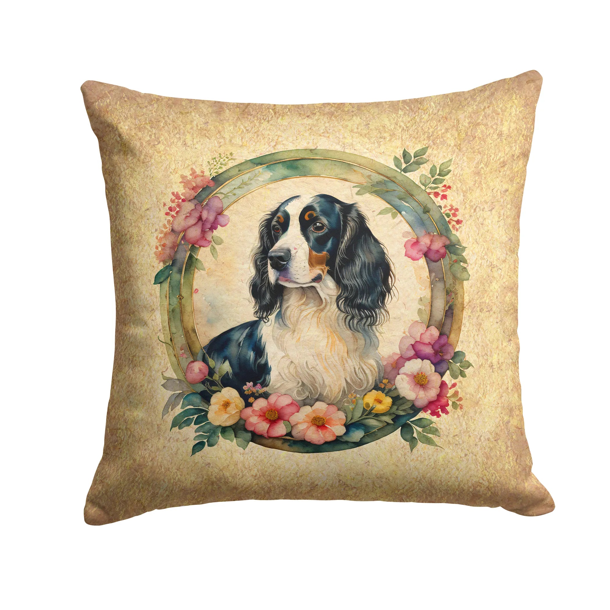 Frame of Flowers Throw Pillow - Size: 14HX14W | Pack Of: 1 | Collection name: Frame of flowers