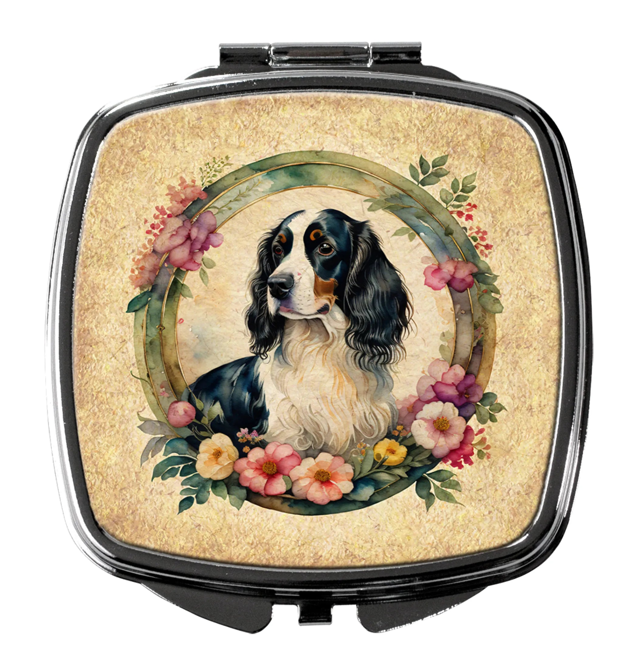 Frame of Flowers Compact Mirror - Pack Of: 1 | Collection name: Frame of flowers
