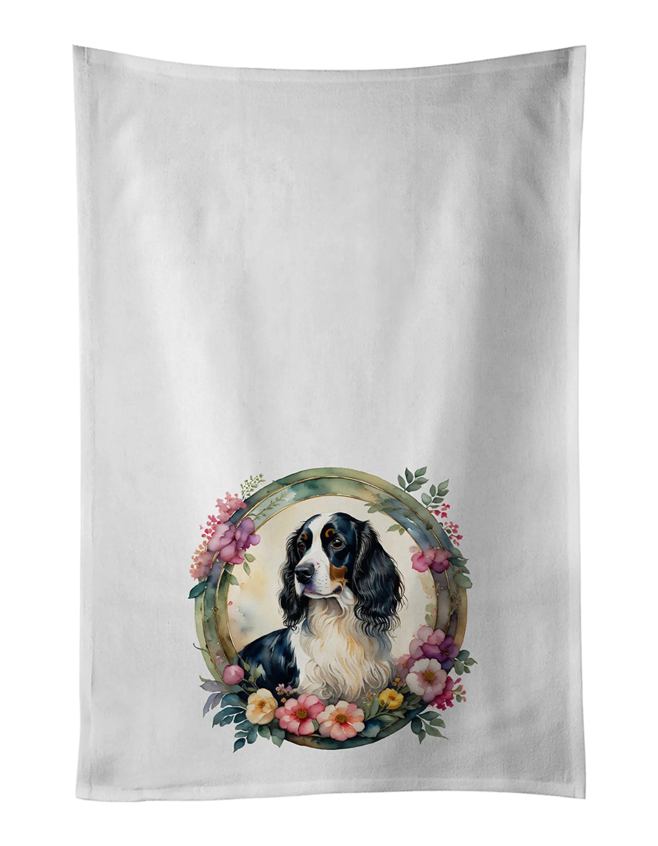 Frame of Flowers Kitchen Towel Set of 2 - Size: 28HX19W | Pack Of: 1 | Collection name: Frame of flowers