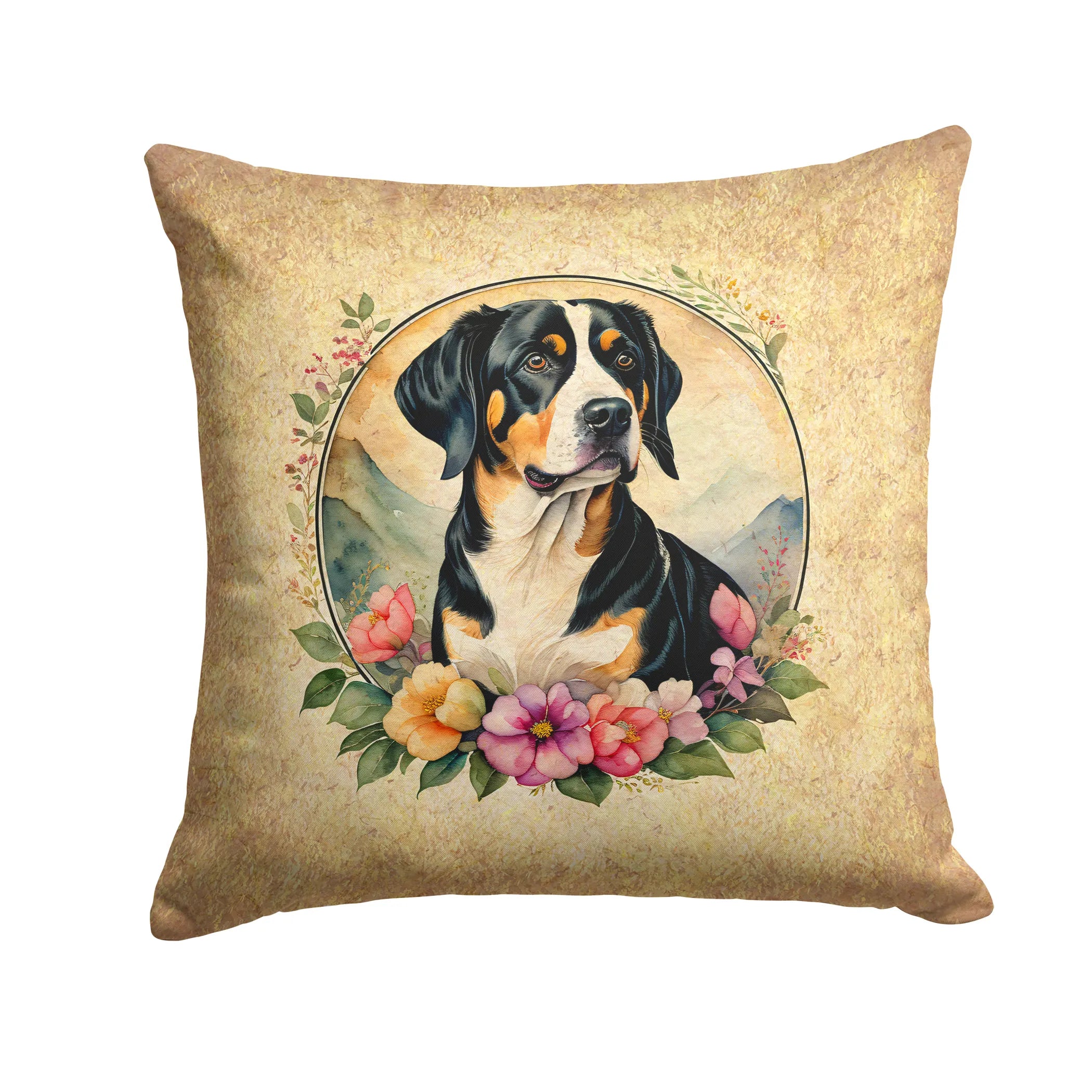 Frame of Flowers Throw Pillow - Size: 14HX14W | Pack Of: 1 | Collection name: Frame of flowers
