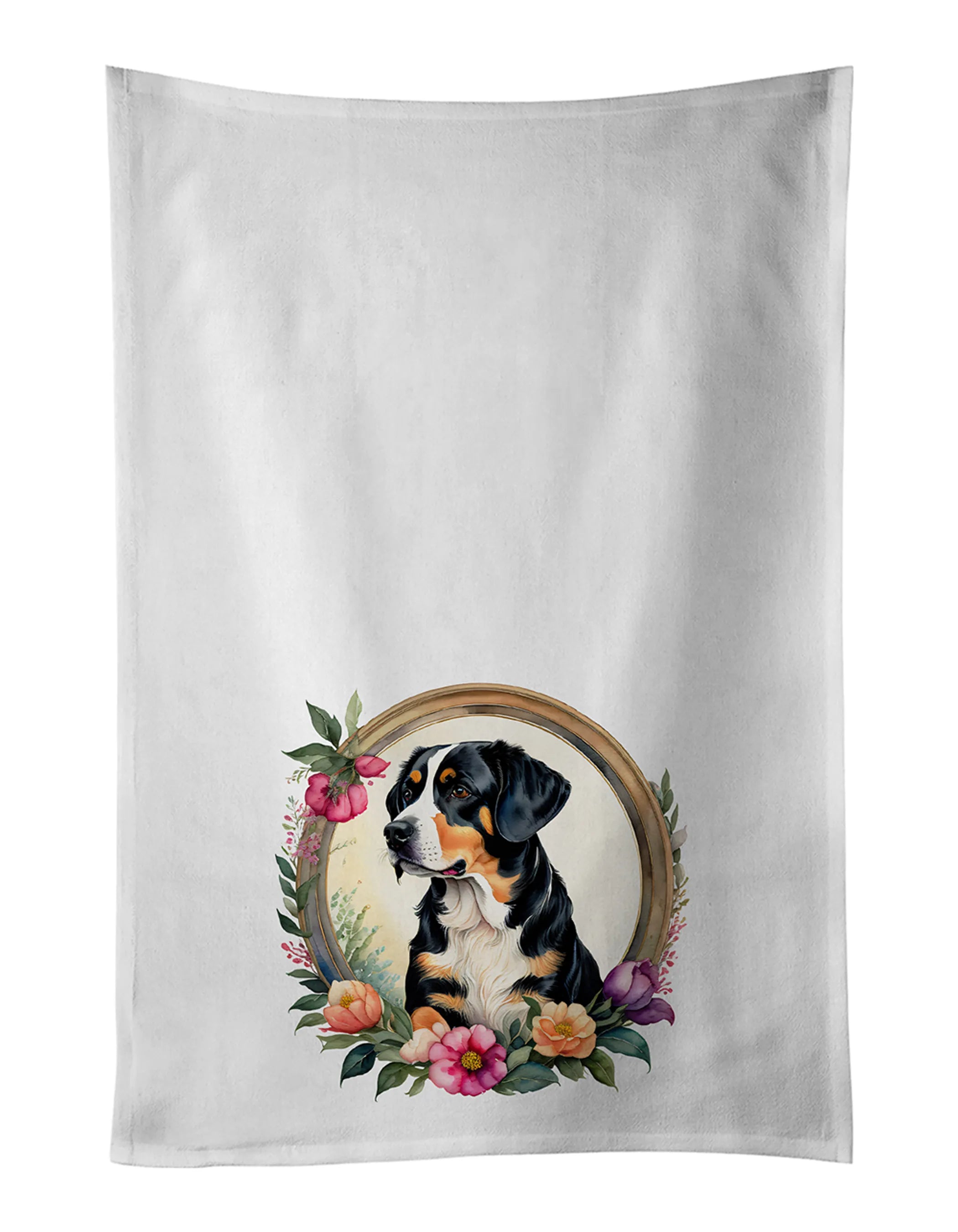 Frame of Flowers Kitchen Towel Set of 2 - Size: 28HX19W | Pack Of: 1 | Collection name: Frame of flowers