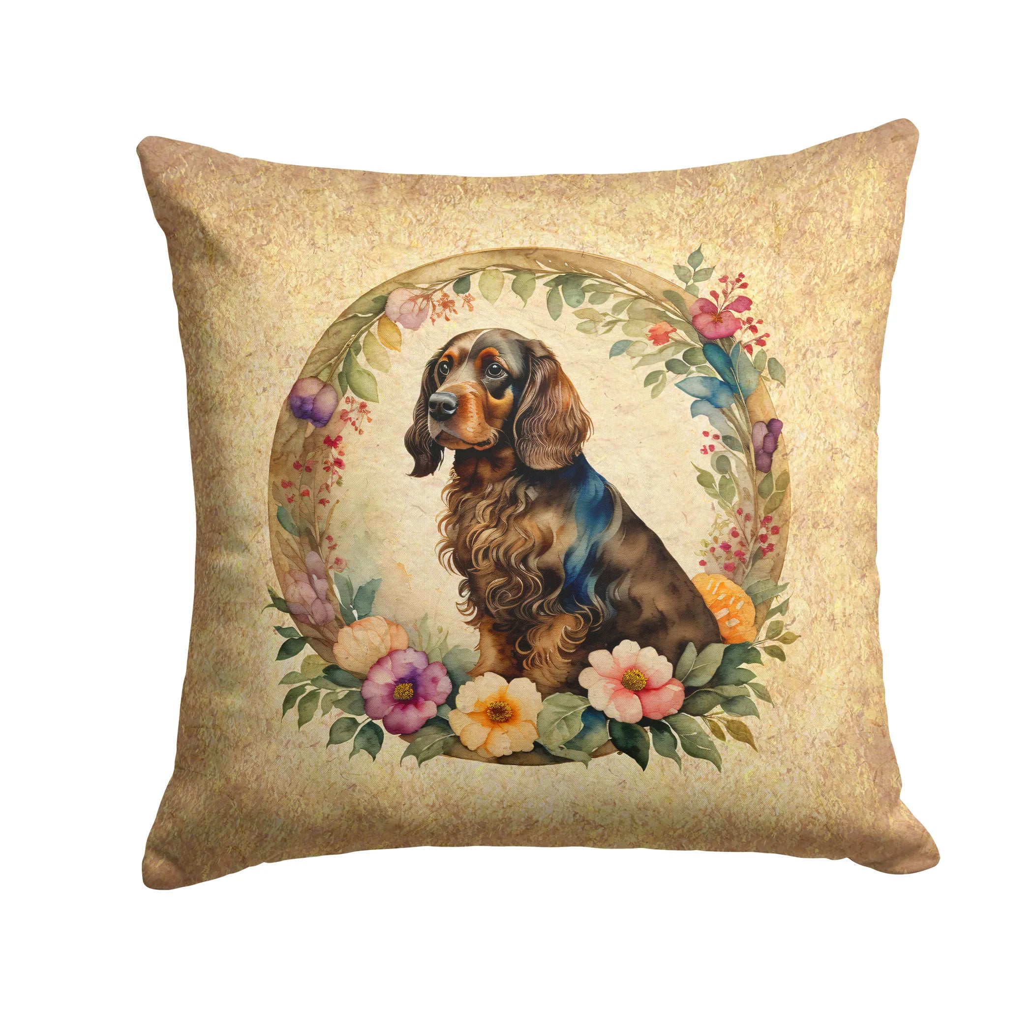 Frame of Flowers Throw Pillow - Size: 14HX14W | Pack Of: 1 | Collection name: Frame of flowers