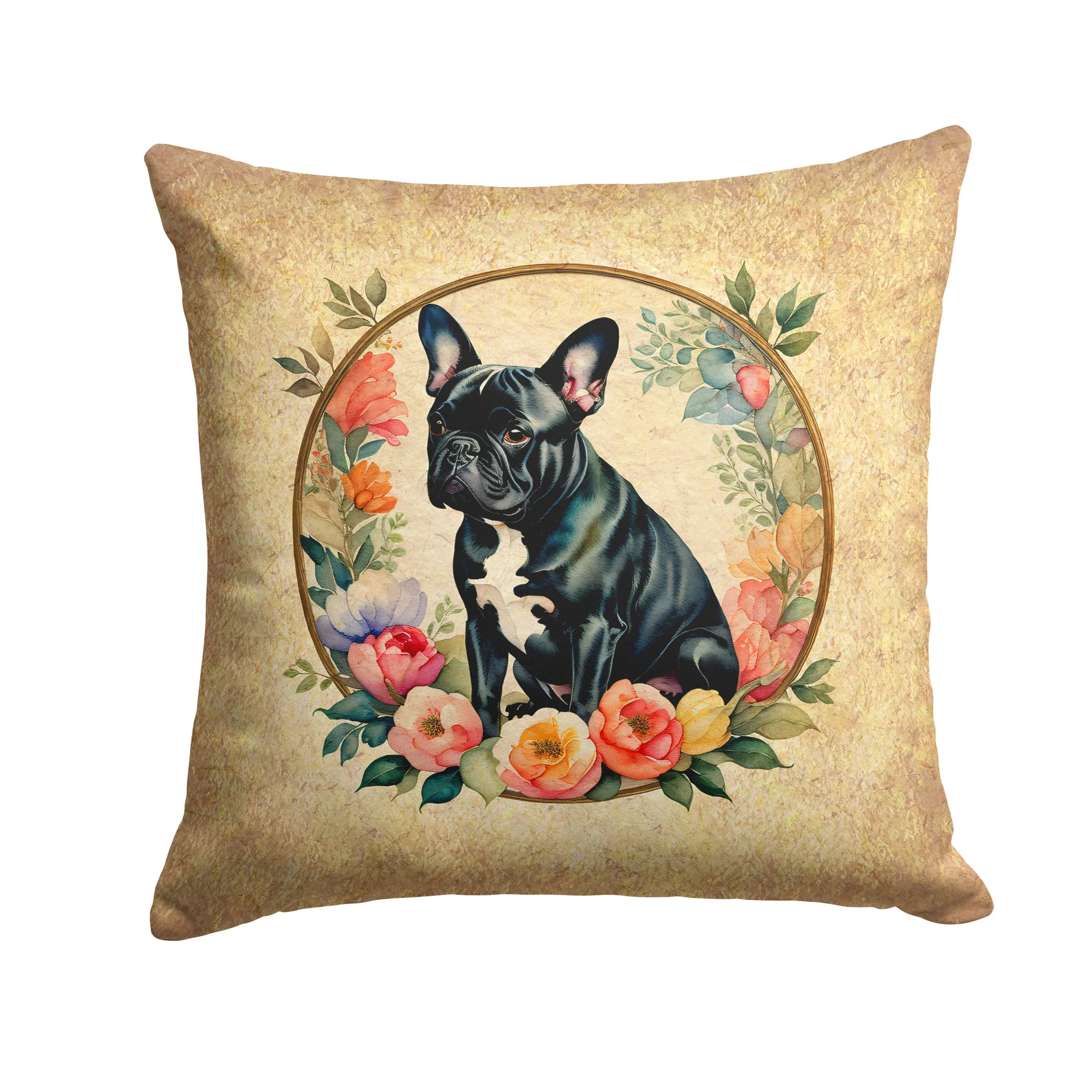 Frame of Flowers Throw Pillow - Size: 14HX14W | Pack Of: 1 | Collection name: Frame of flowers