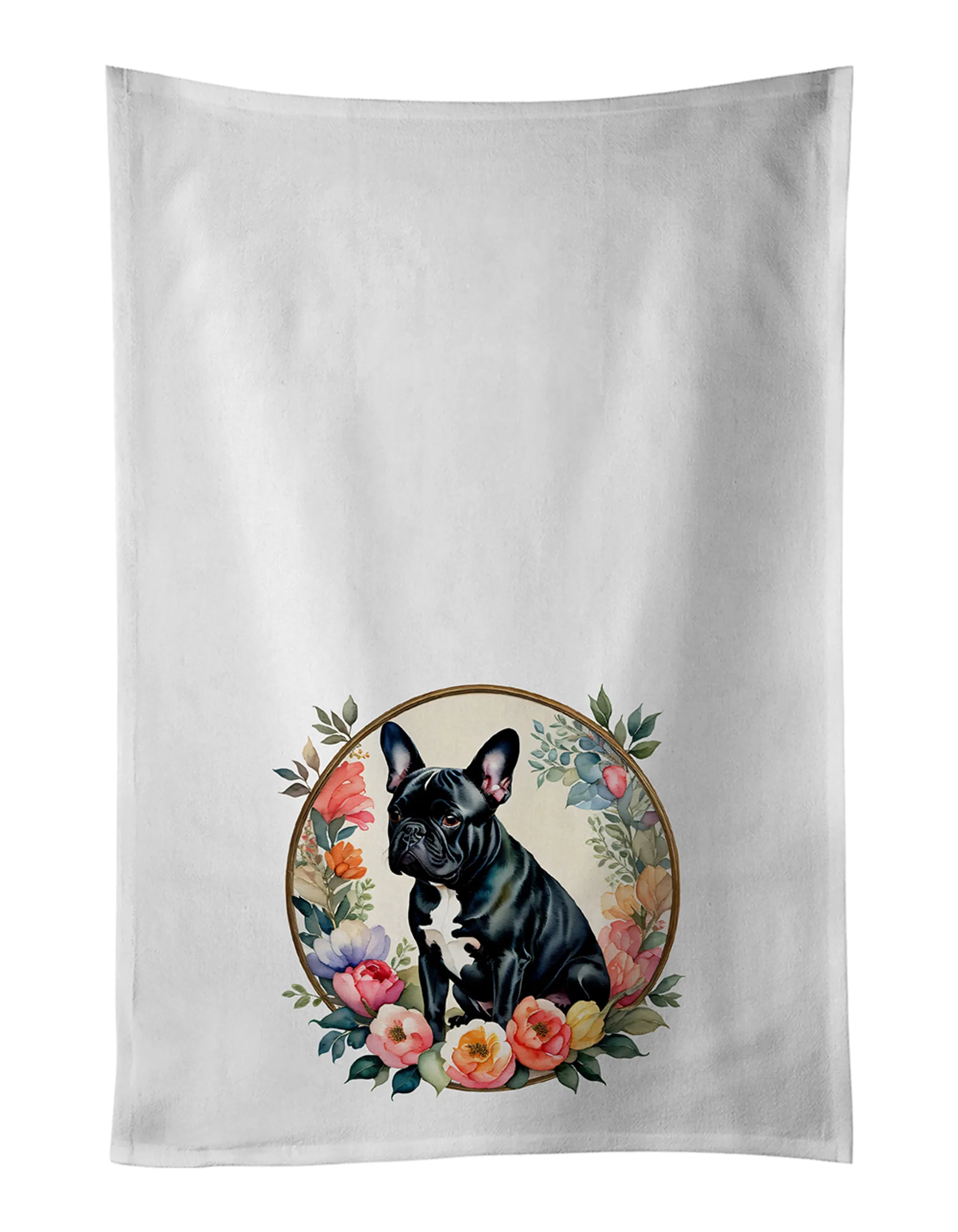 Frame of Flowers Kitchen Towel Set of 2 - Size: 28HX19W | Pack Of: 1 | Collection name: Frame of flowers