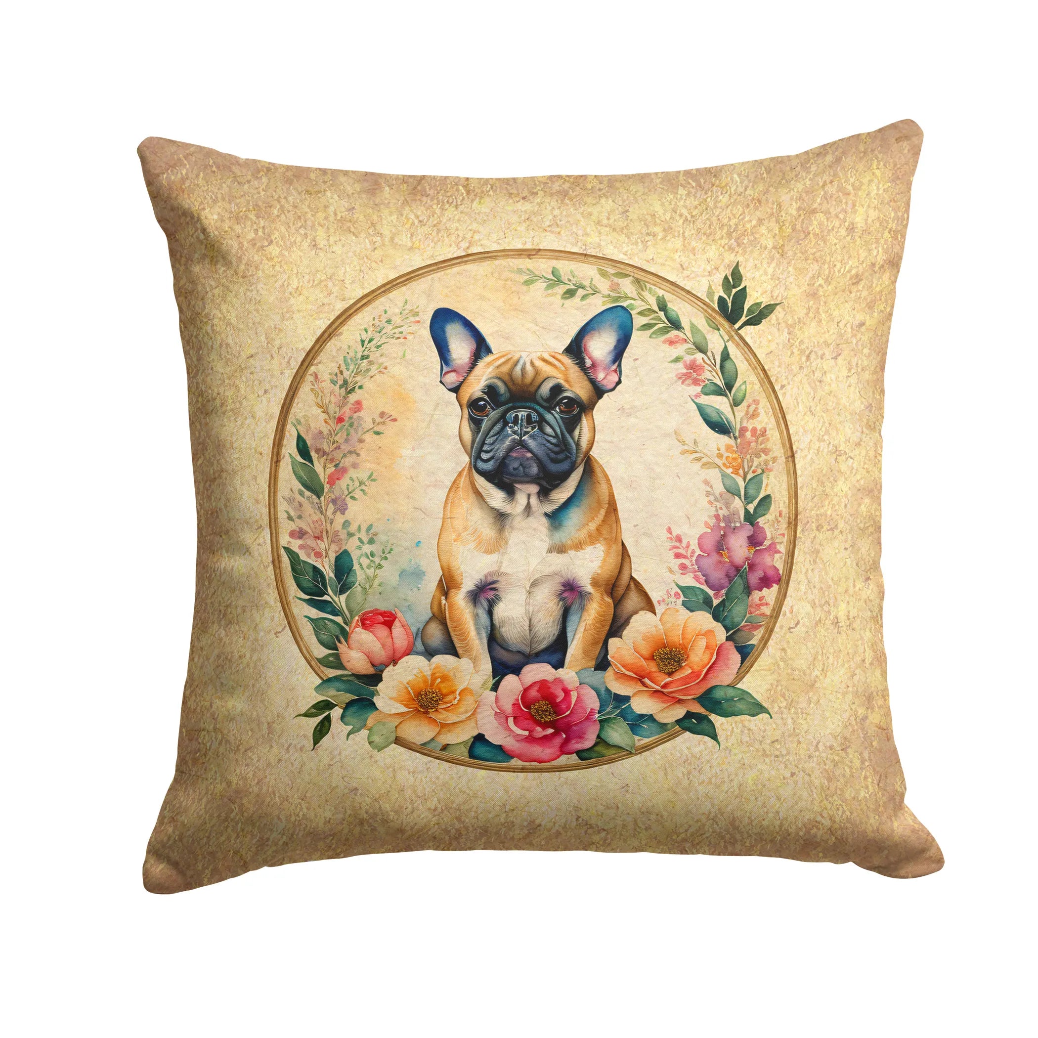 Frame of Flowers Throw Pillow - Size: 14HX14W | Pack Of: 1 | Collection name: Frame of flowers