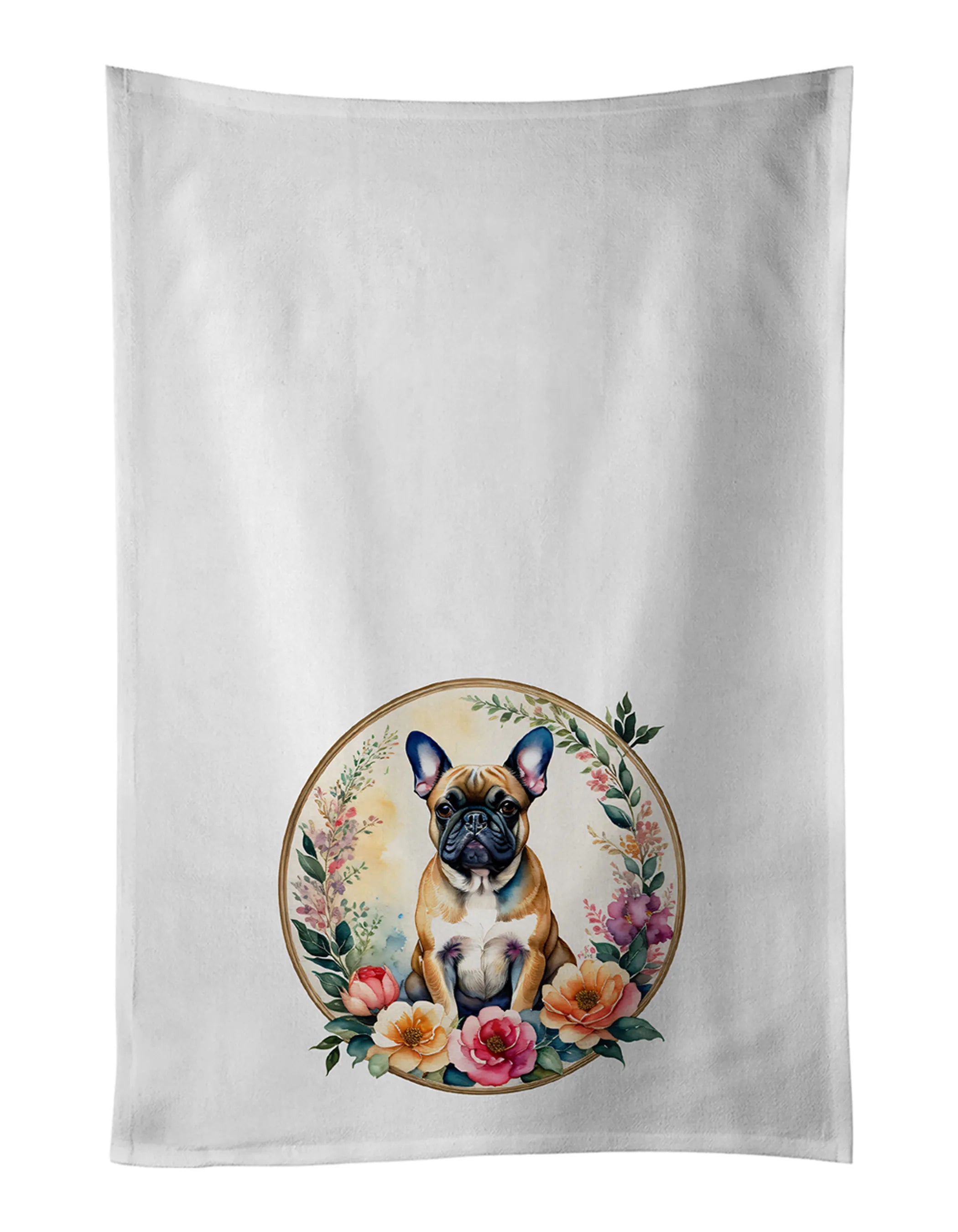 Frame of Flowers Kitchen Towel Set of 2 - Size: 28HX19W | Pack Of: 1 | Collection name: Frame of flowers
