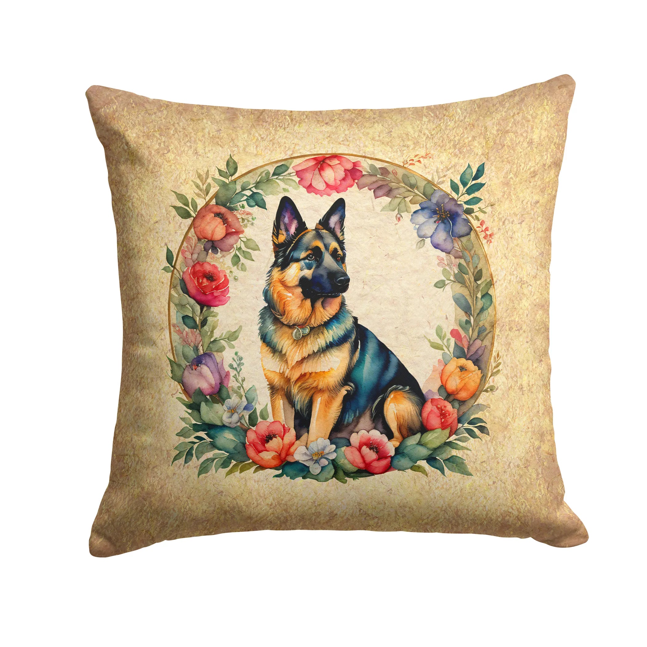 Frame of Flowers Throw Pillow - Size: 14HX14W | Pack Of: 1 | Collection name: Frame of flowers