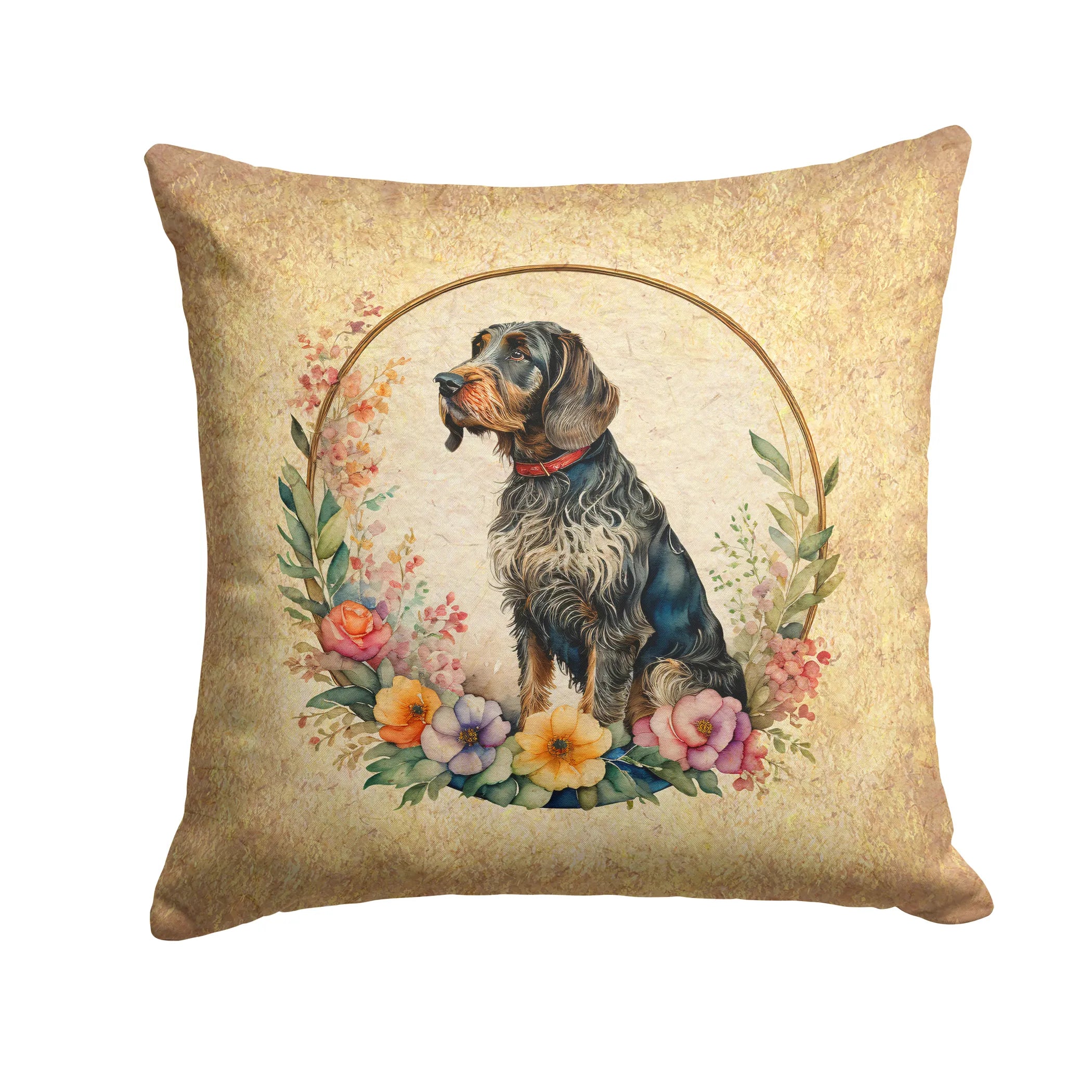 Frame of Flowers Throw Pillow - Size: 14HX14W | Pack Of: 1 | Collection name: Frame of flowers