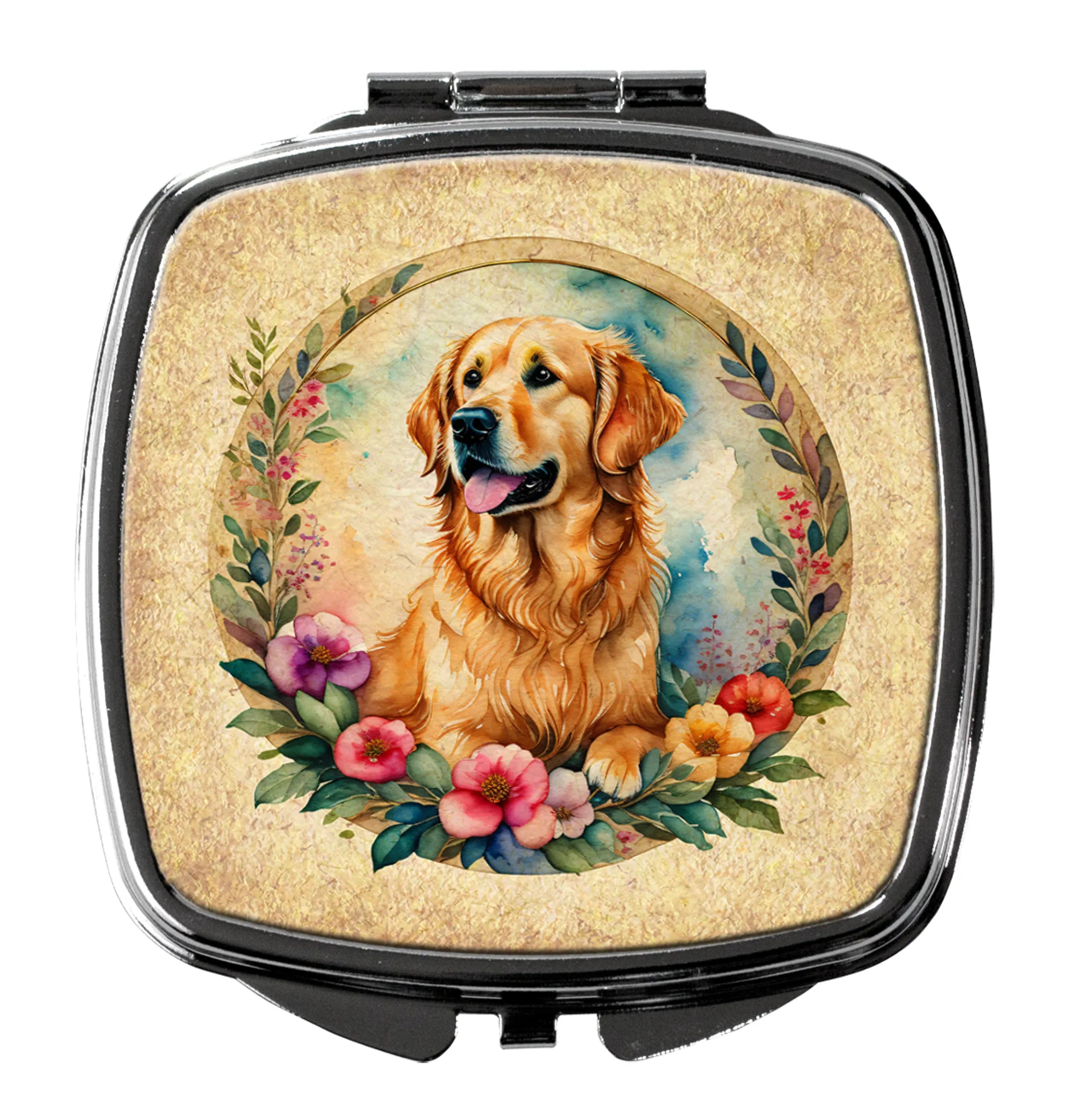 Frame of Flowers Compact Mirror - Pack Of: 1 | Collection name: Frame of flowers
