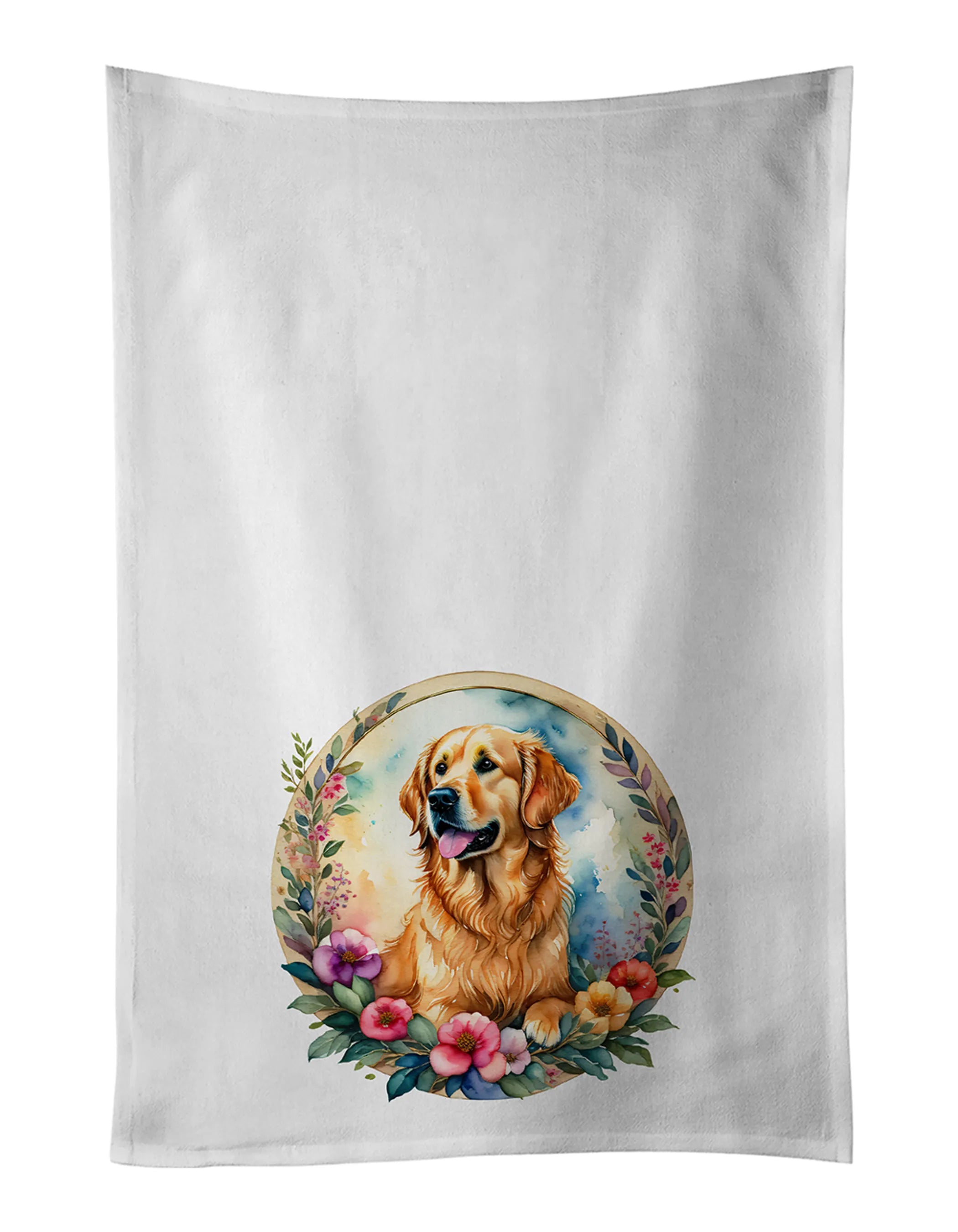 Frame of Flowers Kitchen Towel Set of 2 - Size: 28HX19W | Pack Of: 1 | Collection name: Frame of flowers