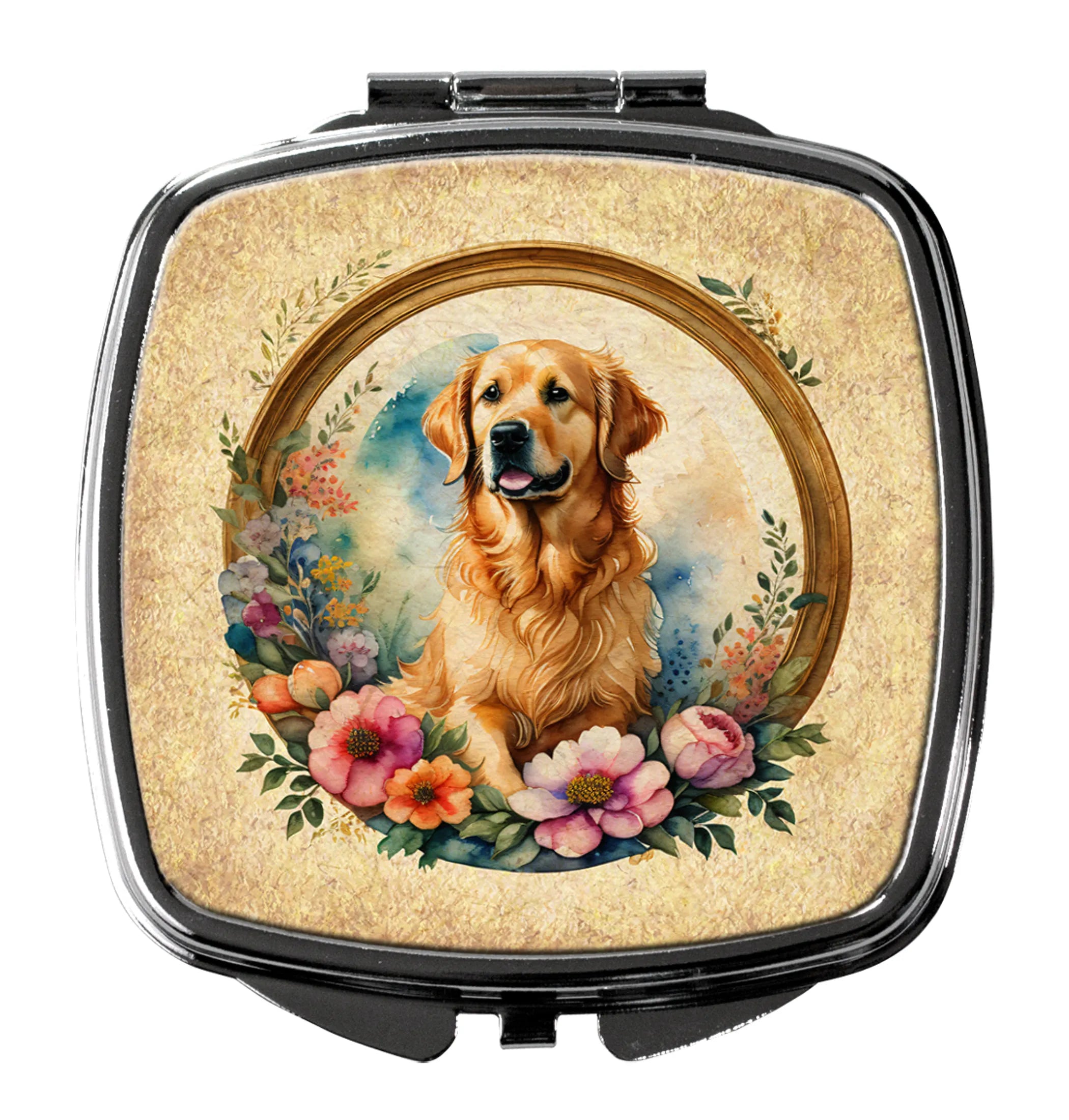 Frame of Flowers Compact Mirror - Pack Of: 1 | Collection name: Frame of flowers