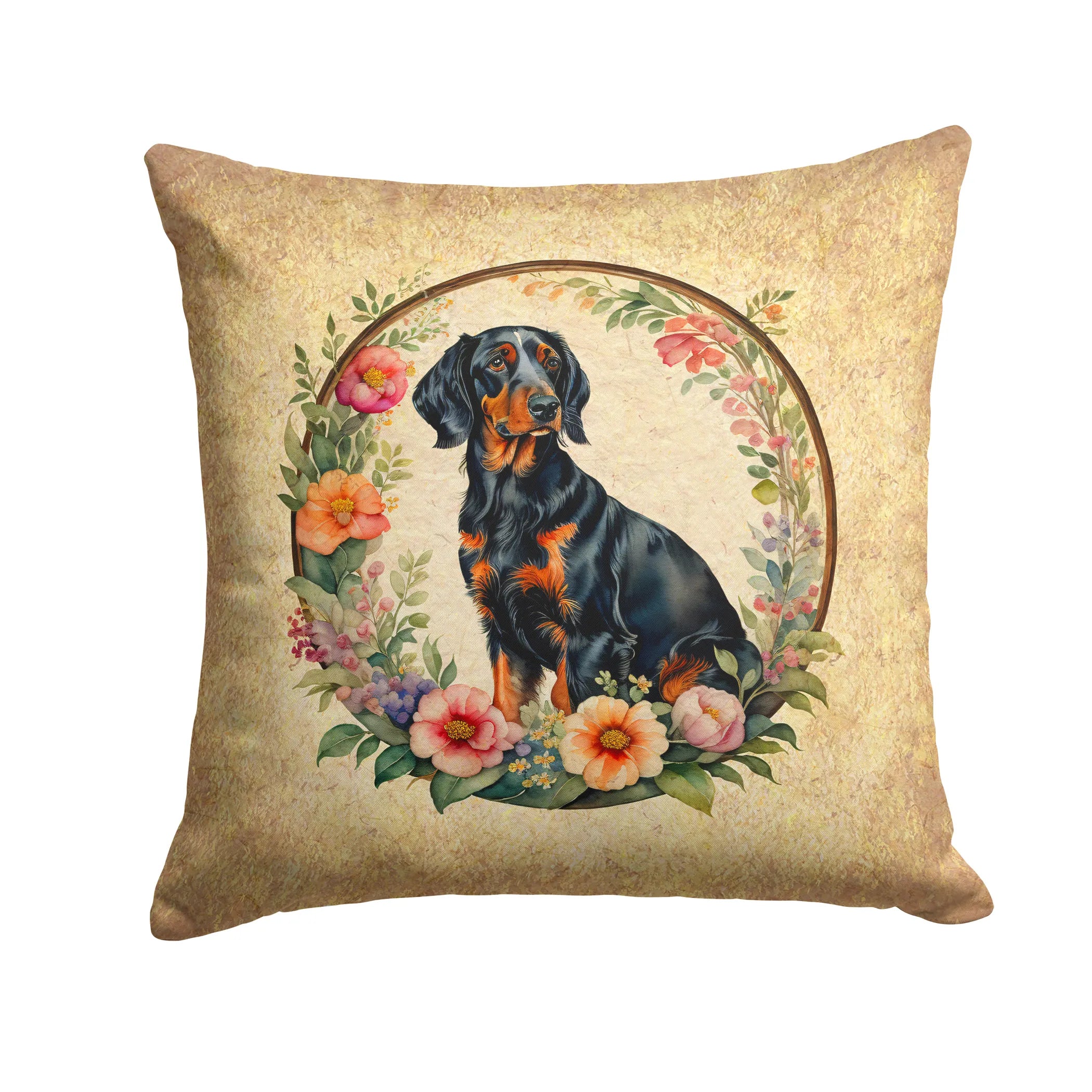 Frame of Flowers Throw Pillow - Size: 14HX14W | Pack Of: 1 | Collection name: Frame of flowers