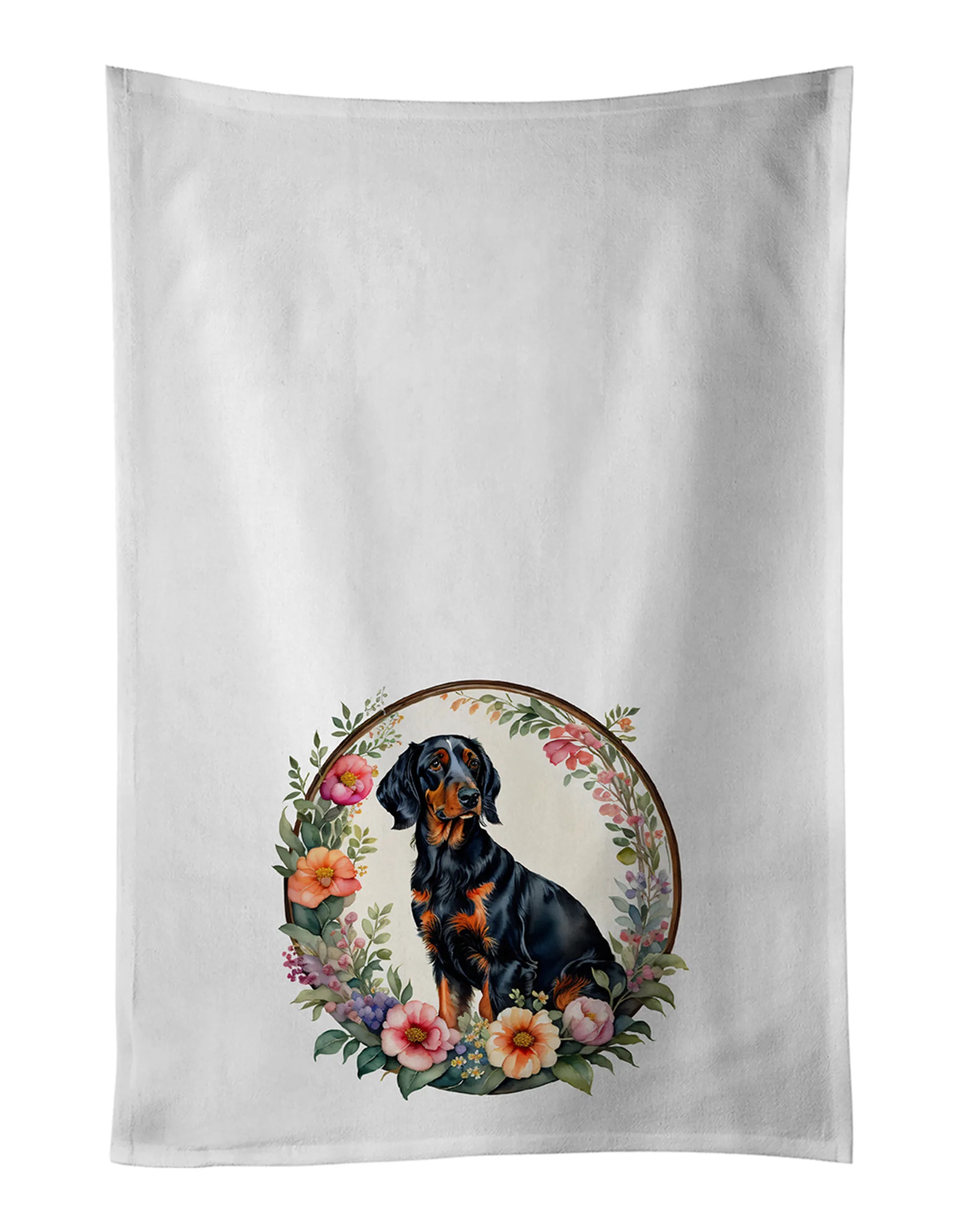 Frame of Flowers Kitchen Towel Set of 2 - Size: 28HX19W | Pack Of: 1 | Collection name: Frame of flowers