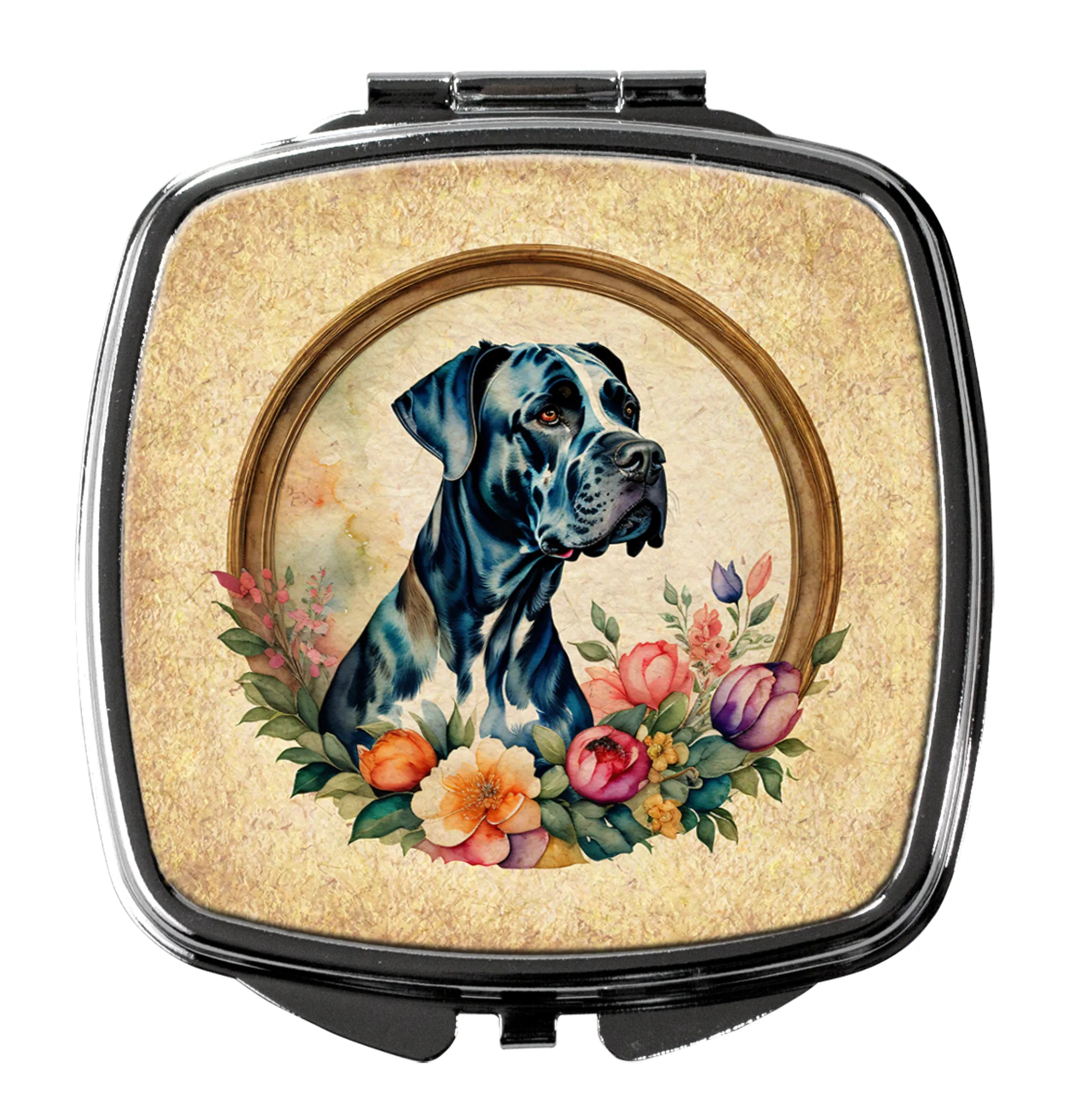 Frame of Flowers Compact Mirror - Pack Of: 1 | Collection name: Frame of flowers
