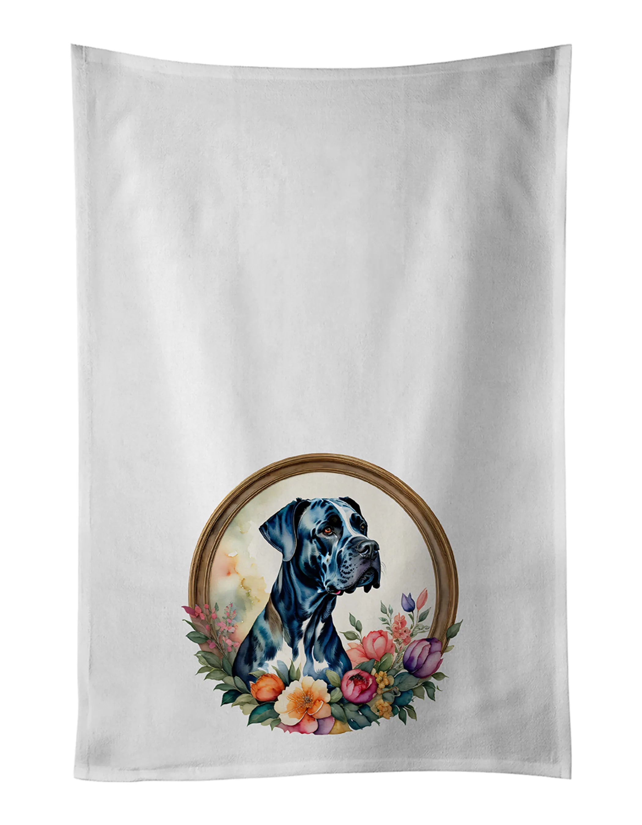 Frame of Flowers Kitchen Towel Set of 2 - Size: 28HX19W | Pack Of: 1 | Collection name: Frame of flowers