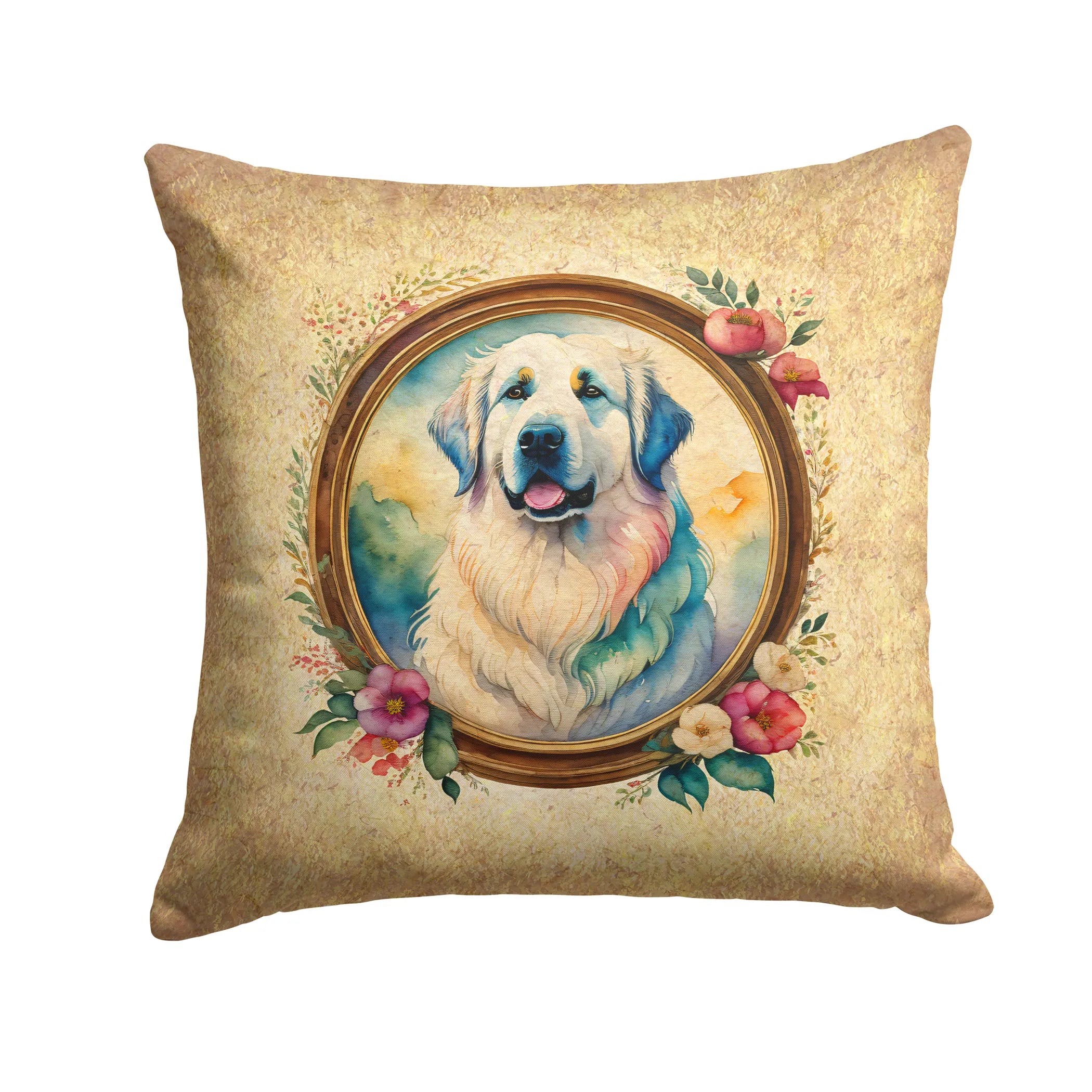 Frame of Flowers Throw Pillow - Size: 14HX14W | Pack Of: 1 | Collection name: Frame of flowers