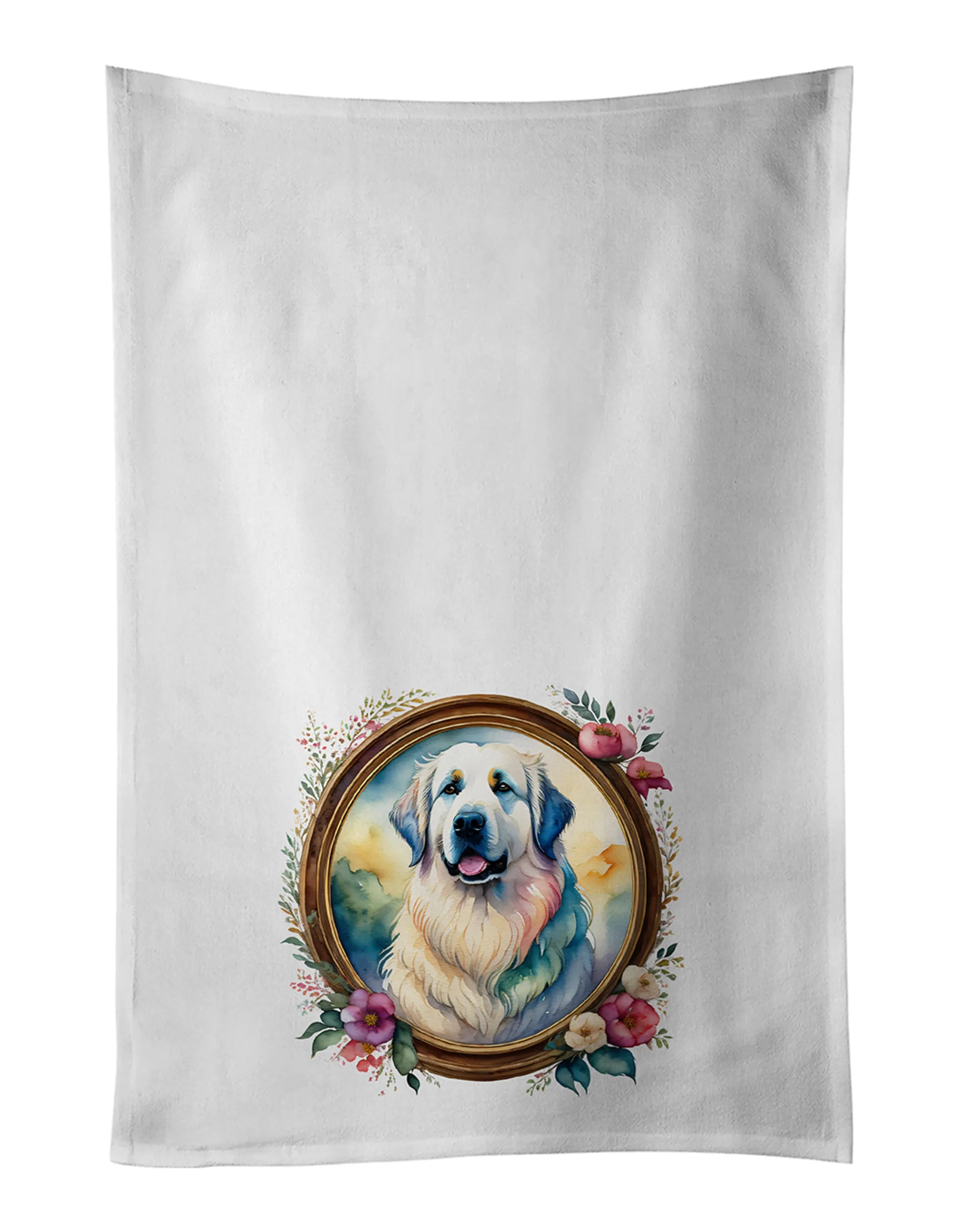 Frame of Flowers Kitchen Towel Set of 2 - Size: 28HX19W | Pack Of: 1 | Collection name: Frame of flowers