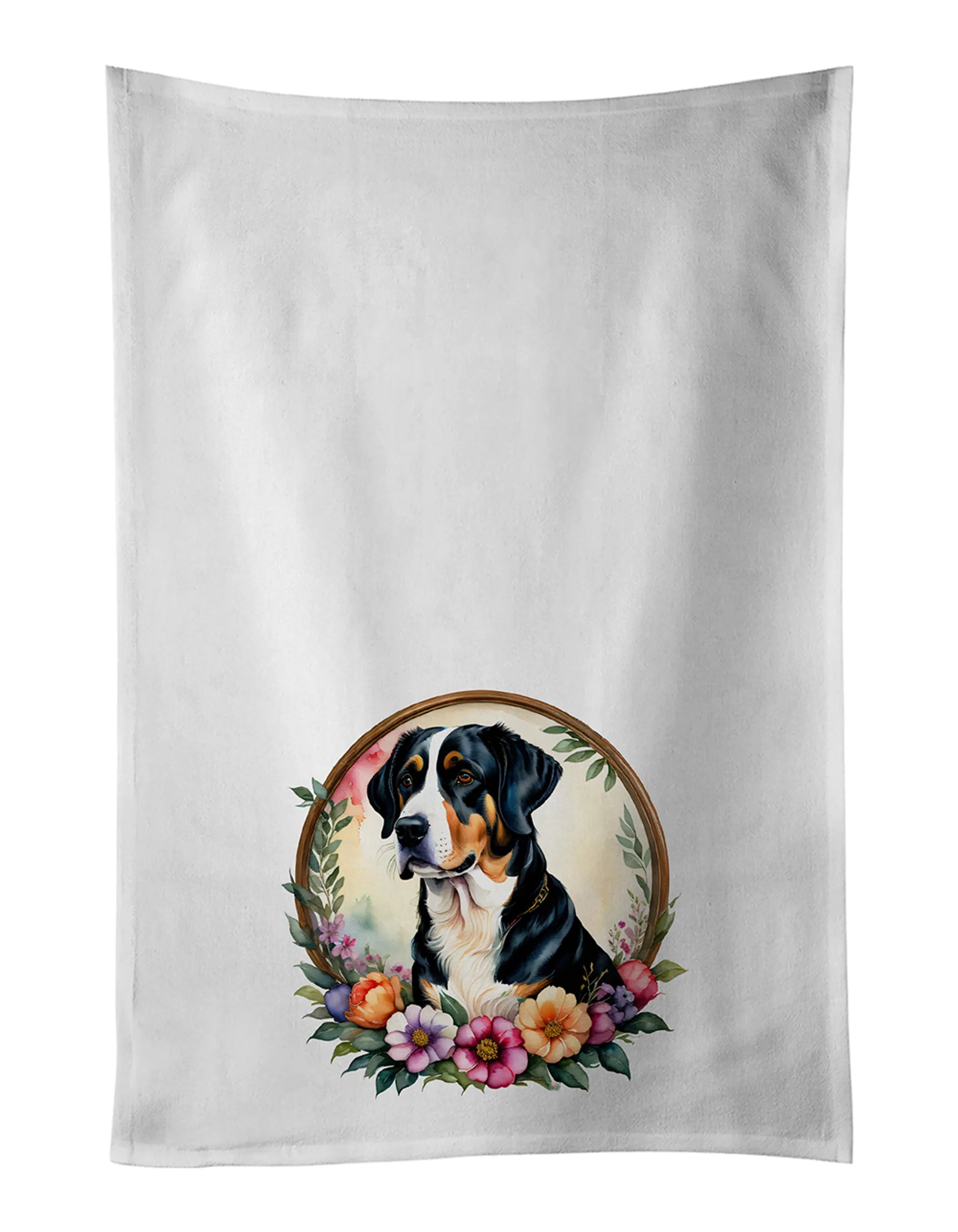 Frame of Flowers Kitchen Towel Set of 2 - Size: 28HX19W | Pack Of: 1 | Collection name: Frame of flowers