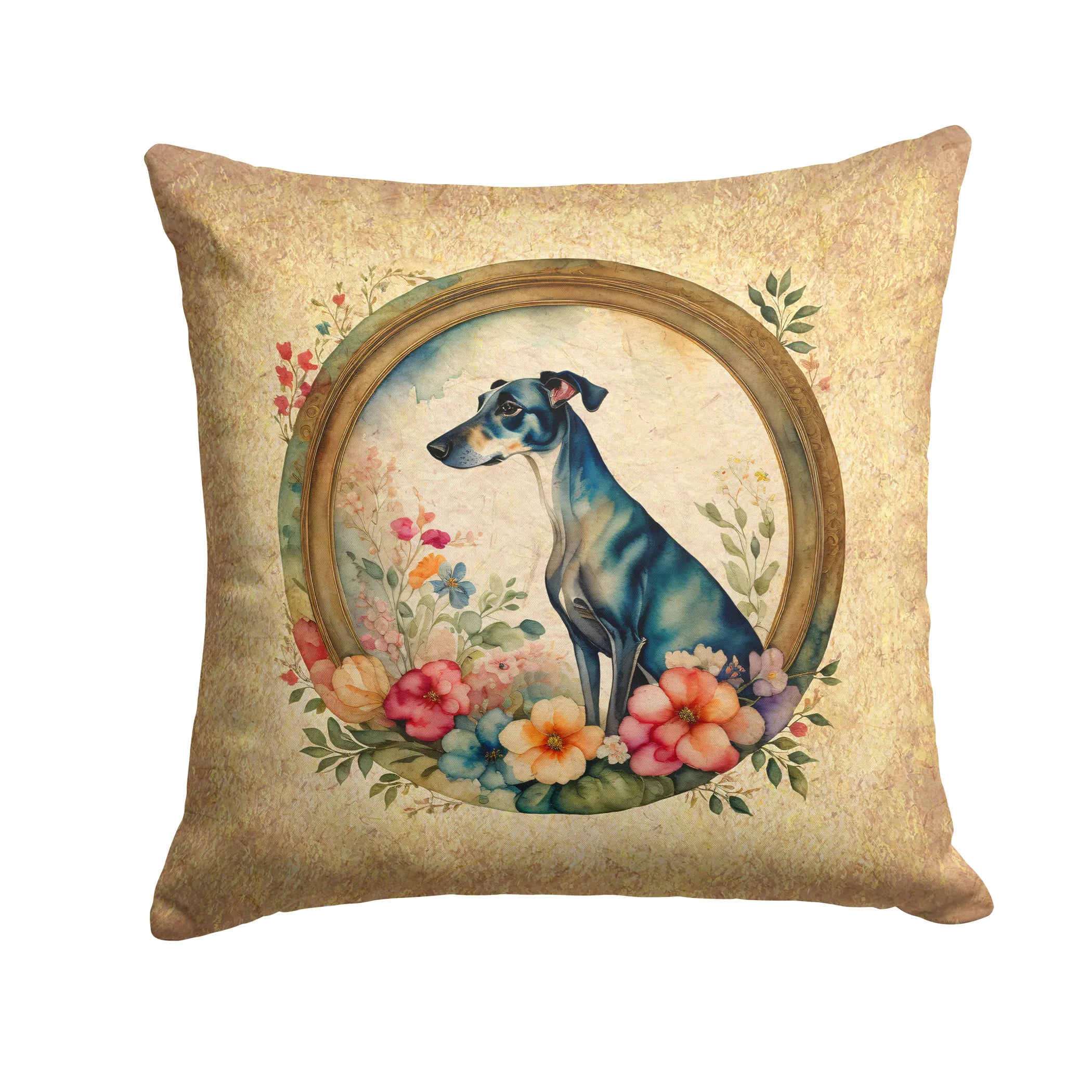 Frame of Flowers Throw Pillow - Size: 14HX14W | Pack Of: 1 | Collection name: Frame of flowers