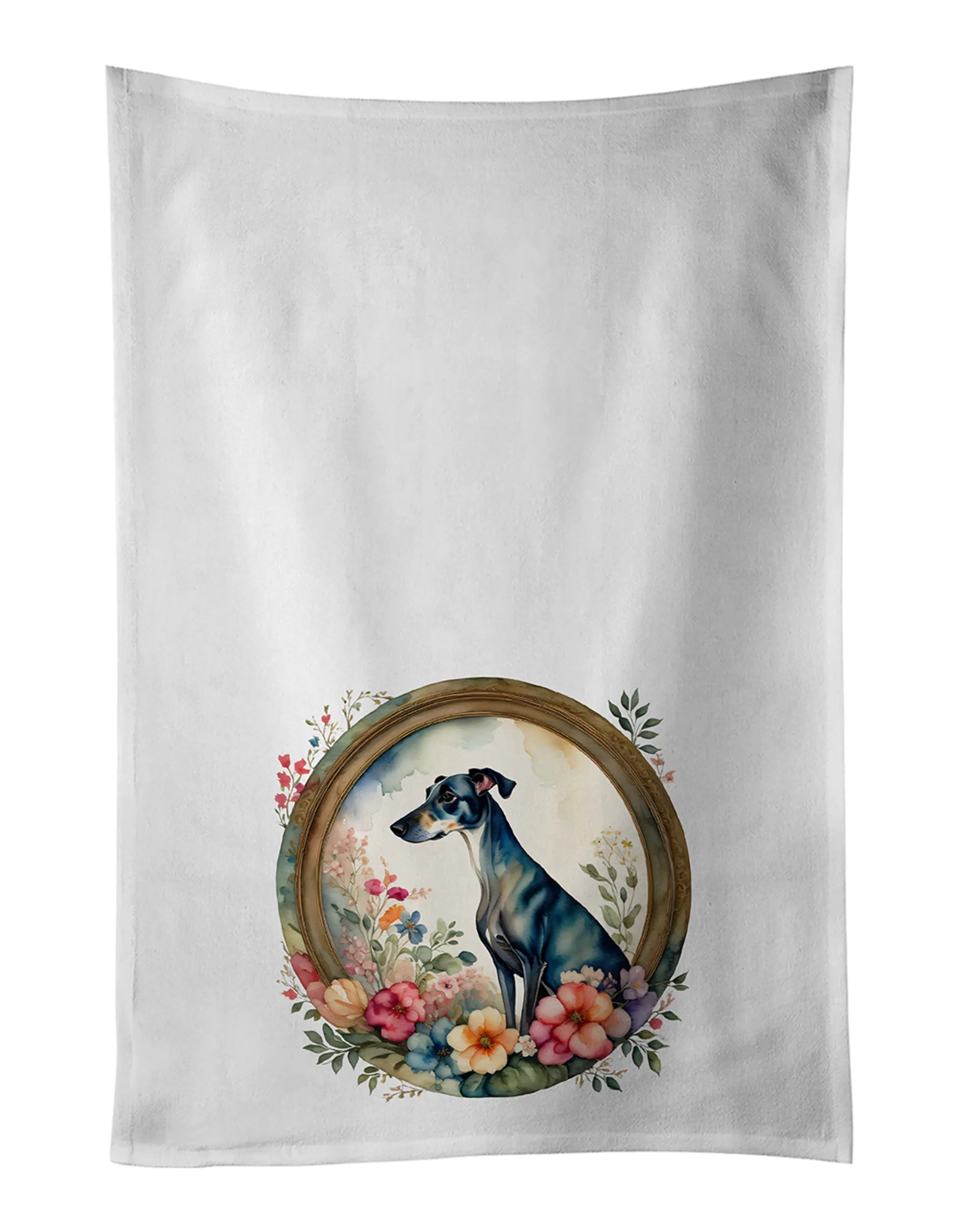 Frame of Flowers Kitchen Towel Set of 2 - Size: 28HX19W | Pack Of: 1 | Collection name: Frame of flowers