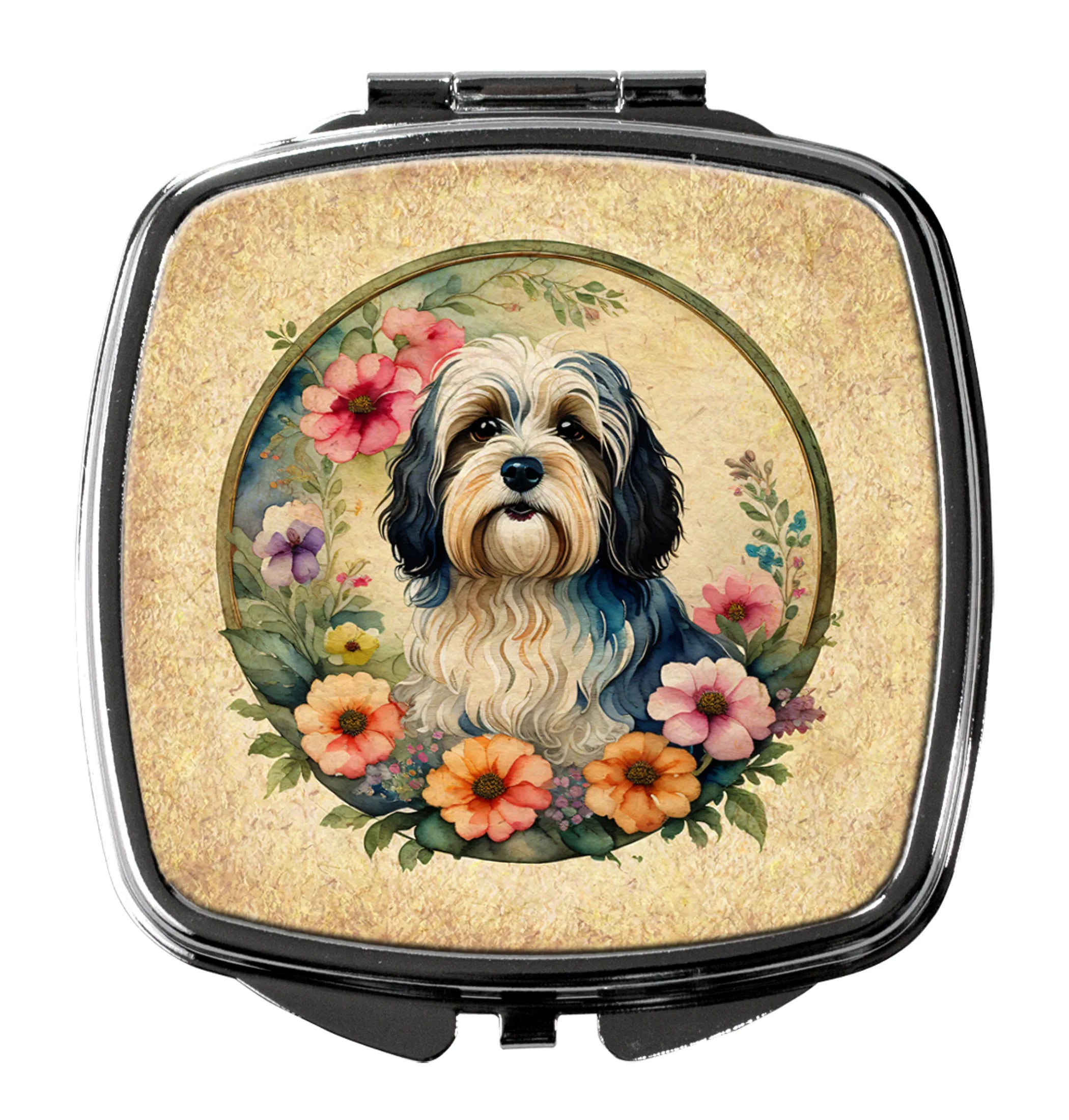 Frame of Flowers Compact Mirror - Pack Of: 1 | Collection name: Frame of flowers