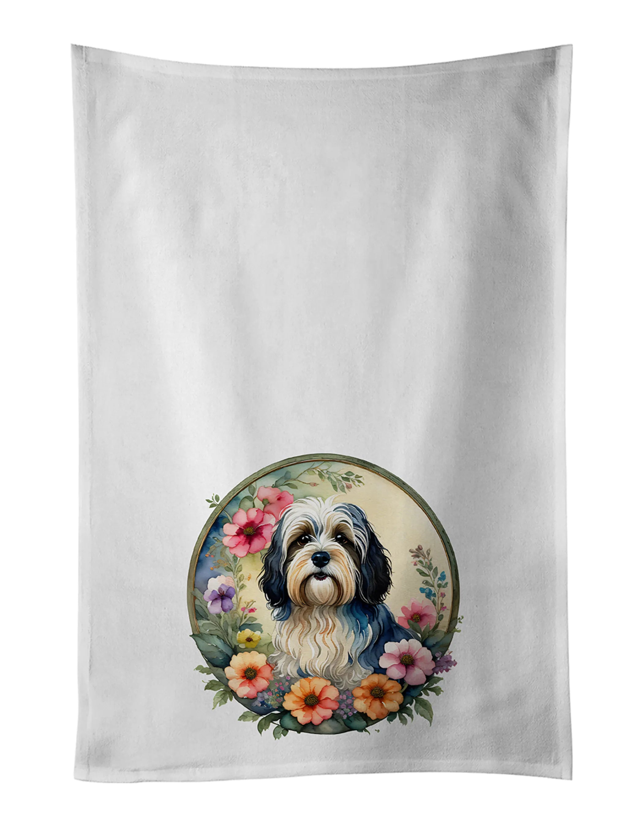 Frame of Flowers Kitchen Towel Set of 2 - Size: 28HX19W | Pack Of: 1 | Collection name: Frame of flowers