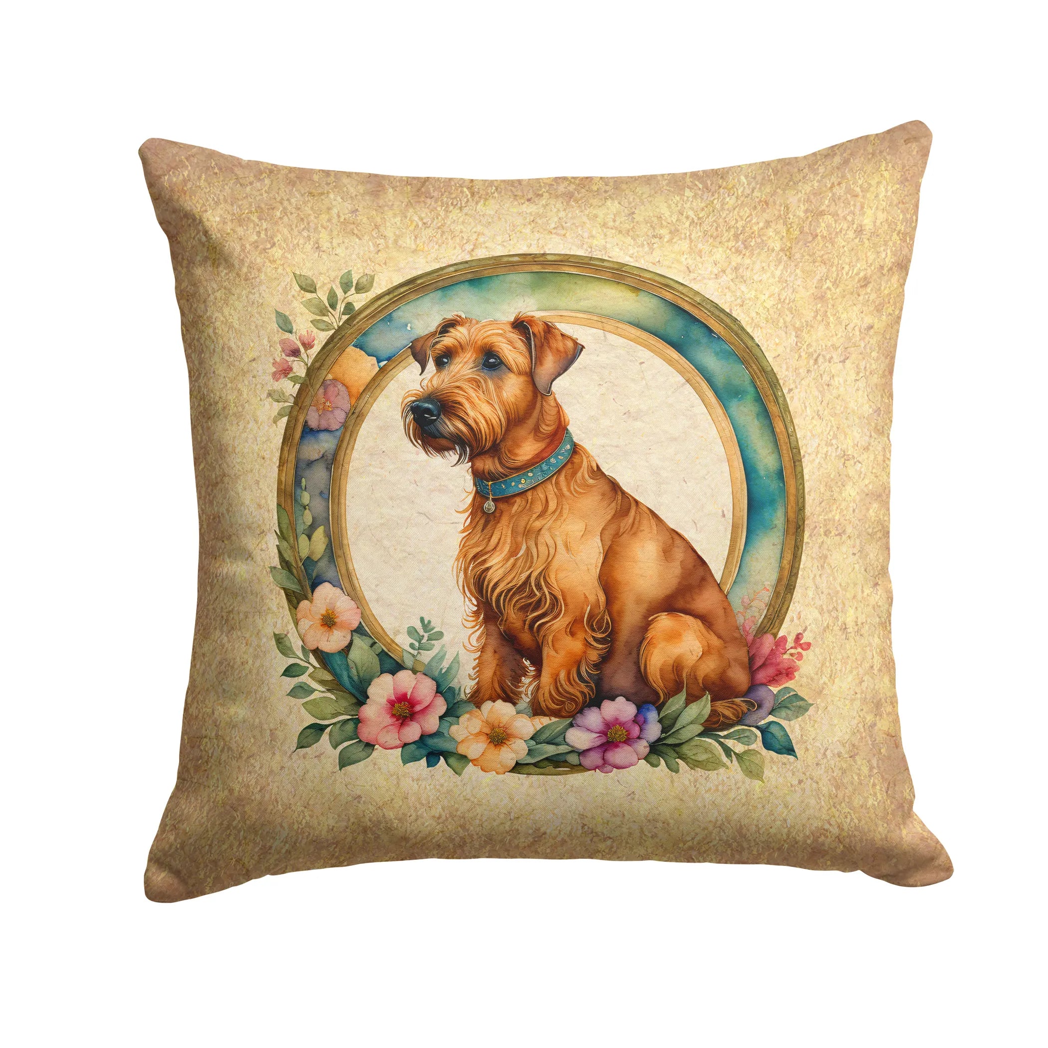 Frame of Flowers Throw Pillow - Size: 14HX14W | Pack Of: 1 | Collection name: Frame of flowers