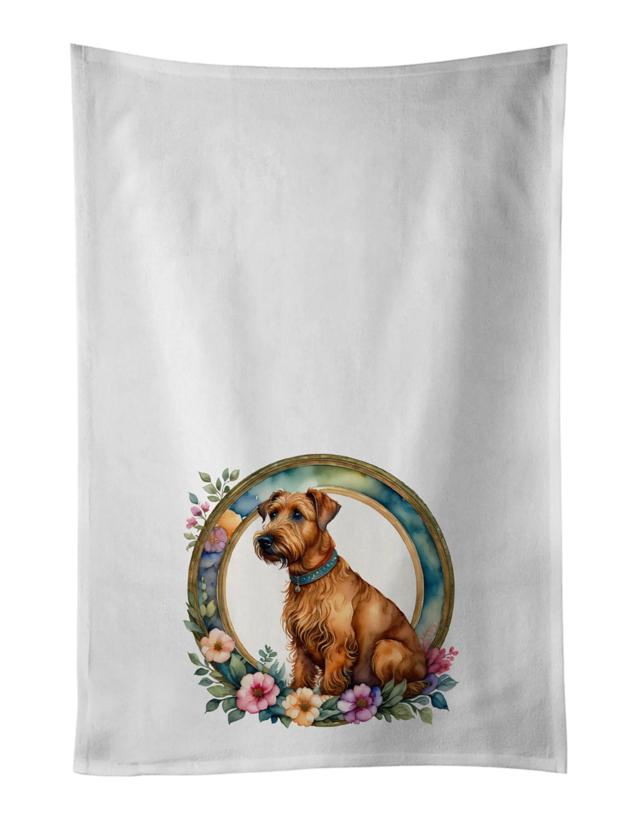 Frame of Flowers Kitchen Towel Set of 2 - Size: 28HX19W | Pack Of: 1 | Collection name: Frame of flowers