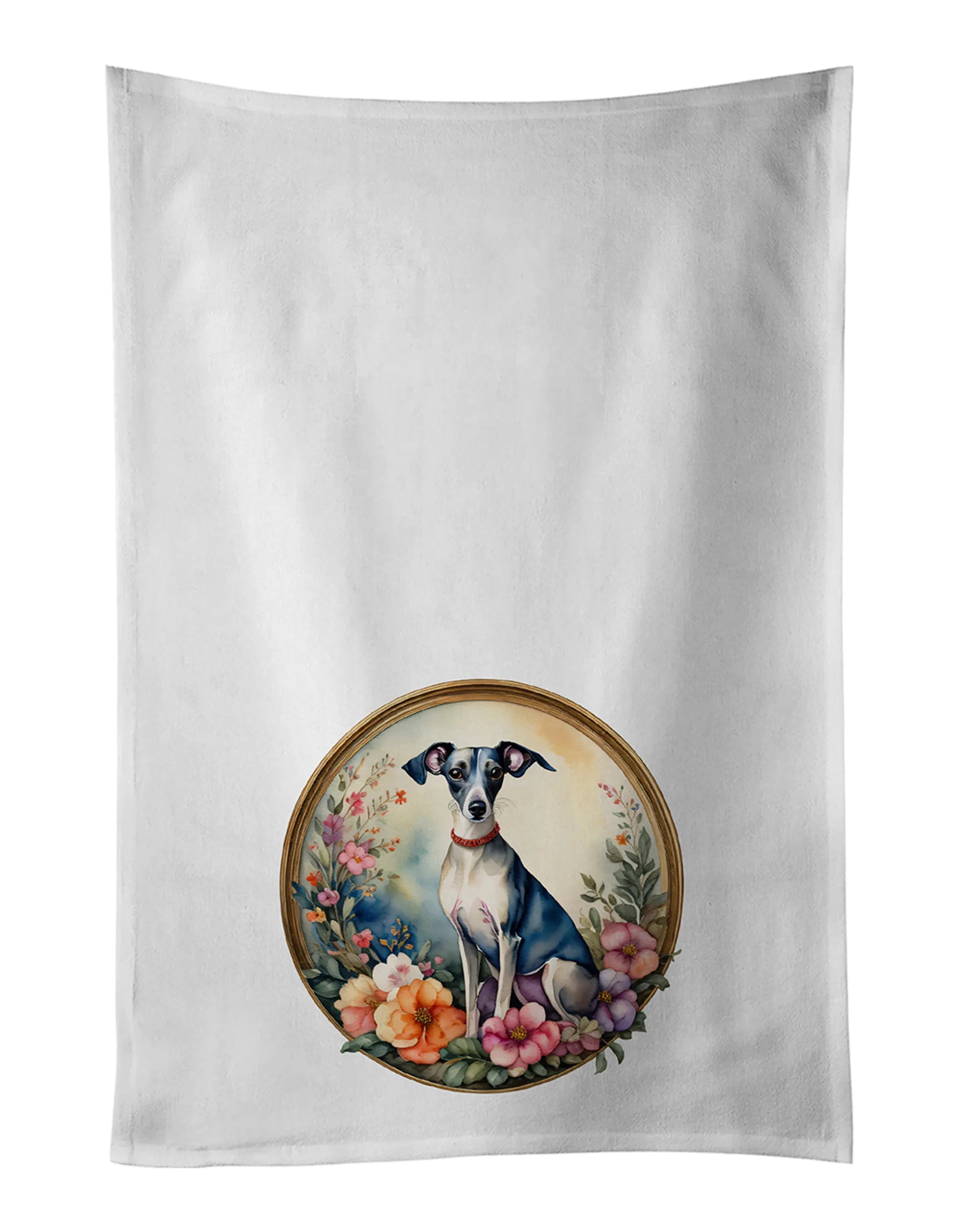 Frame of Flowers Kitchen Towel Set of 2 - Size: 28HX19W | Pack Of: 1 | Collection name: Frame of flowers