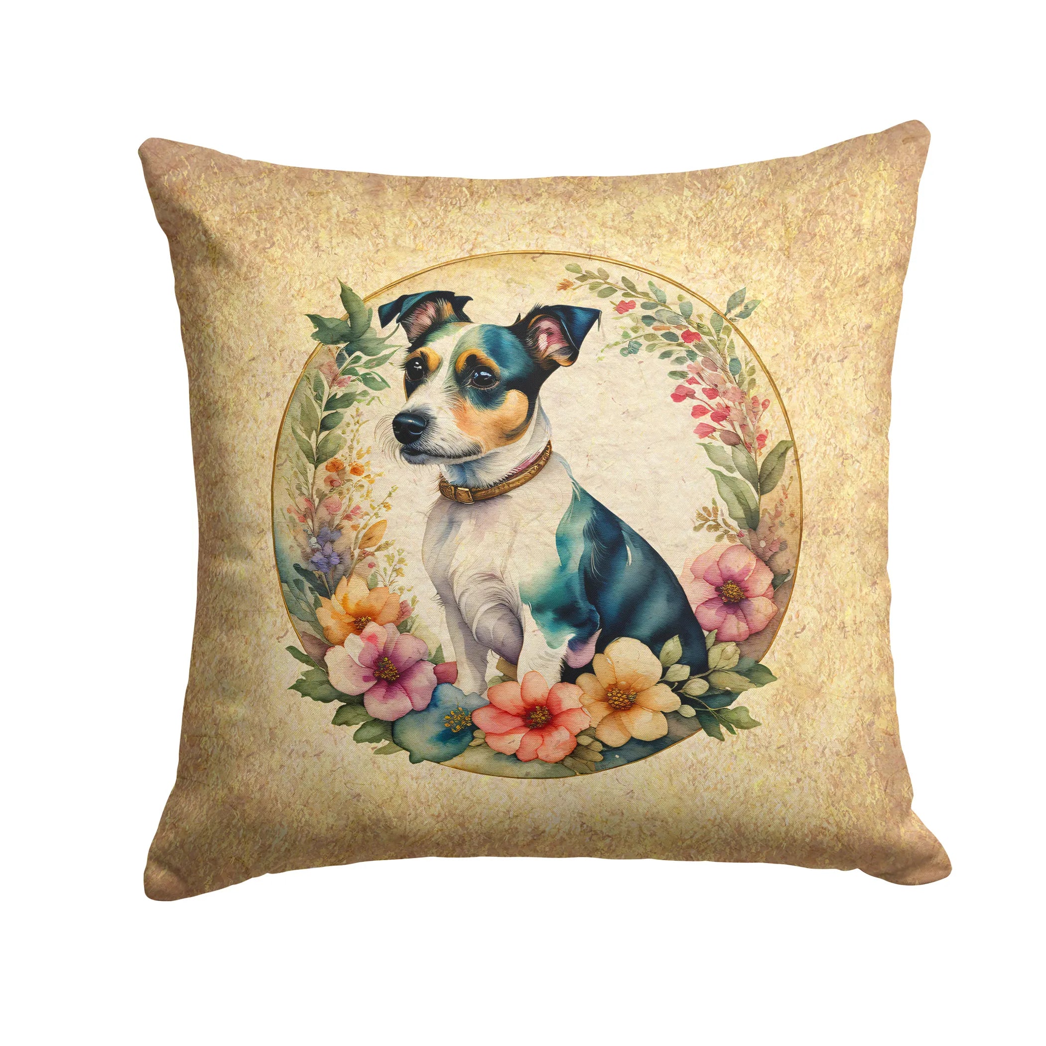 Frame of Flowers Throw Pillow - Size: 14HX14W | Pack Of: 1 | Collection name: Frame of flowers