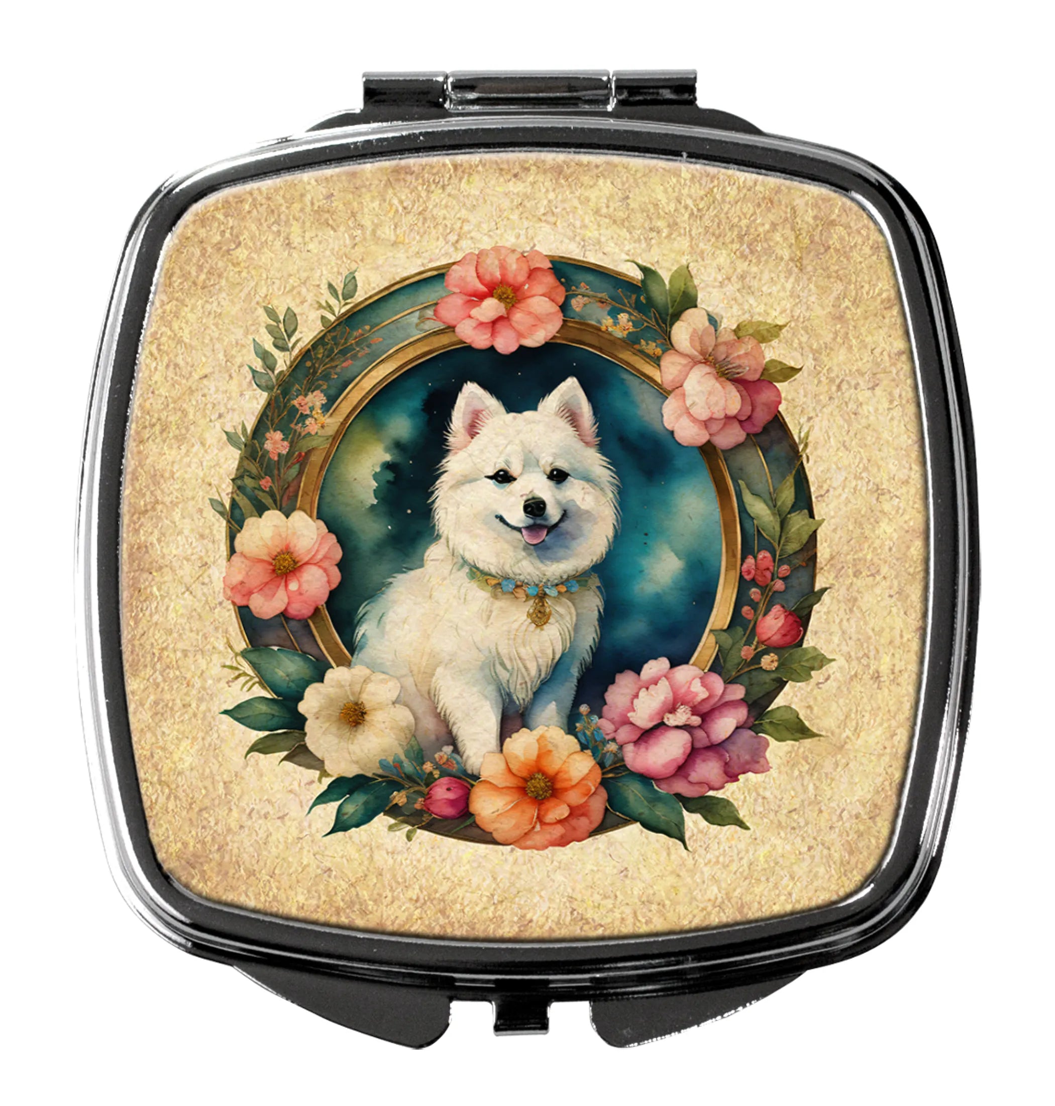 Frame of Flowers Compact Mirror - Pack Of: 1 | Collection name: Frame of flowers