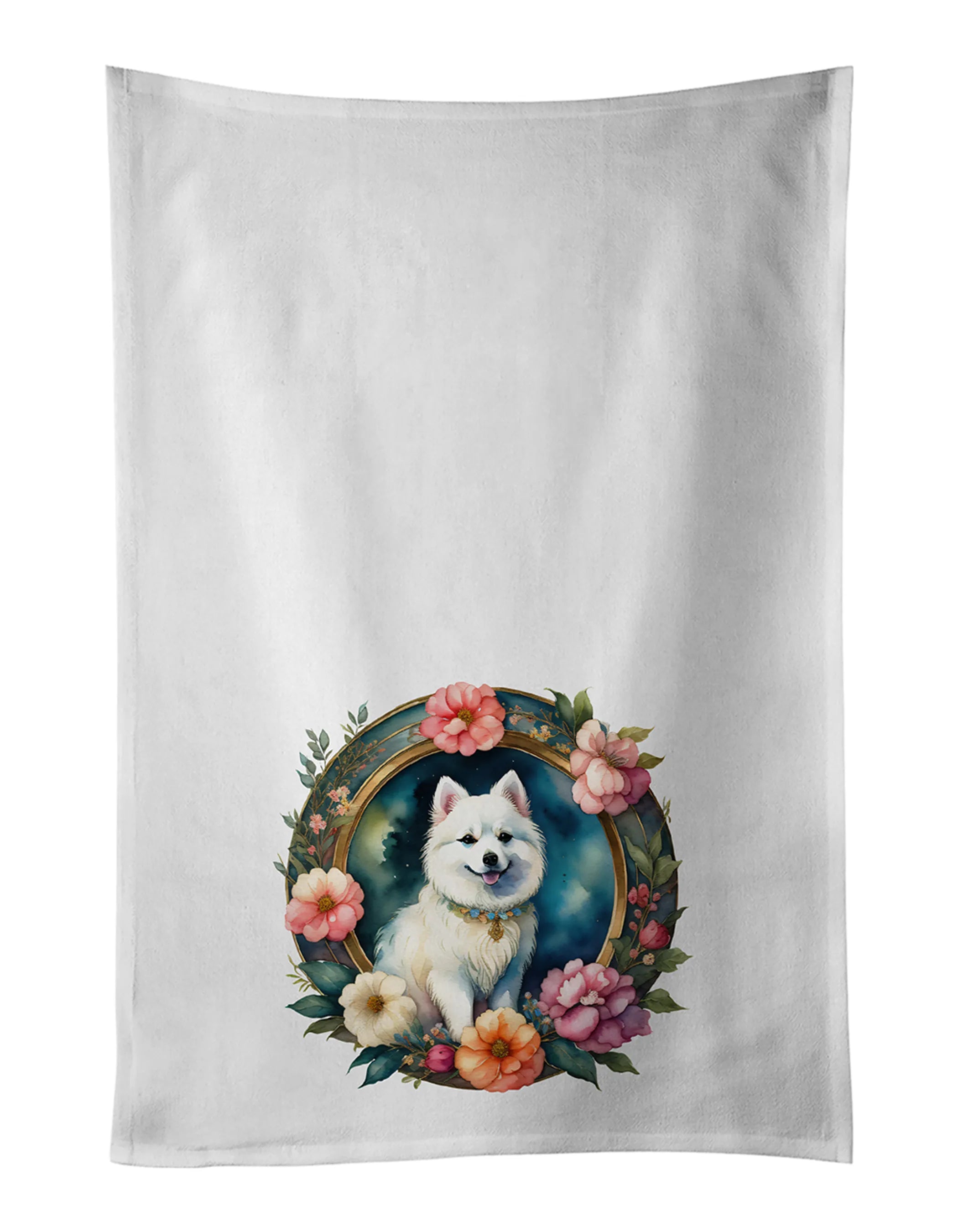 Frame of Flowers Kitchen Towel Set of 2 - Size: 28HX19W | Pack Of: 1 | Collection name: Frame of flowers