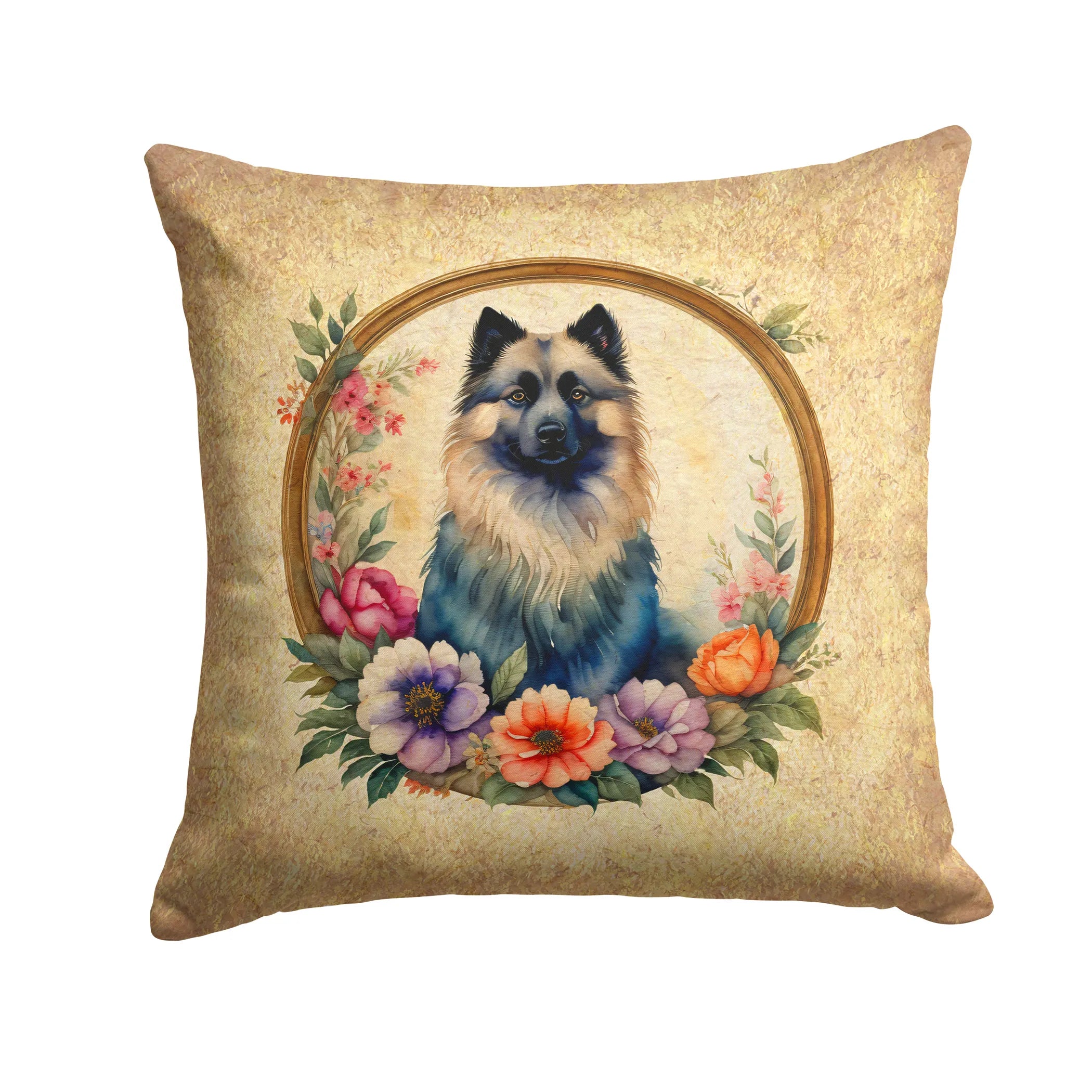 Frame of Flowers Throw Pillow - Size: 14HX14W | Pack Of: 1 | Collection name: Frame of flowers