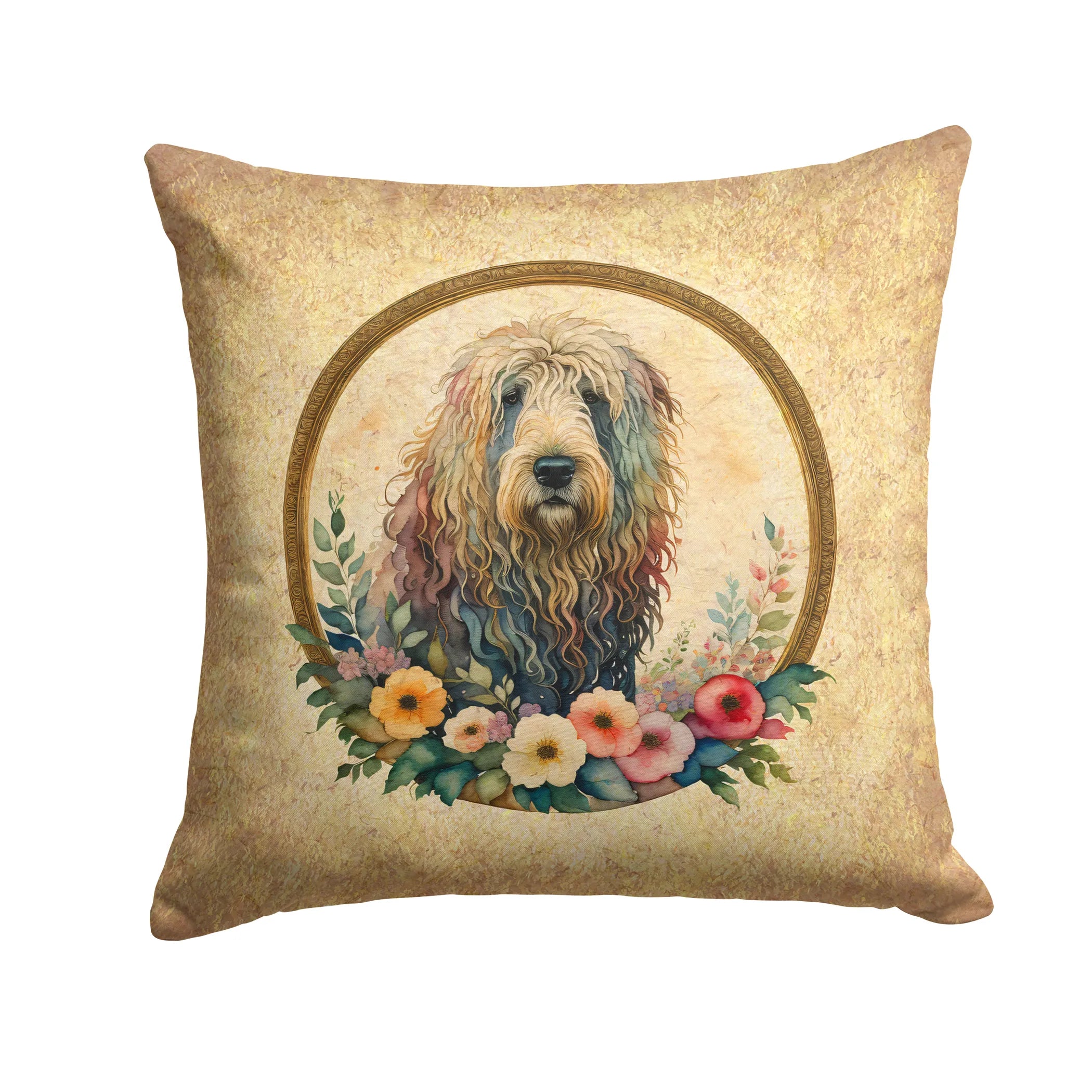 Frame of Flowers Throw Pillow - Size: 14HX14W | Pack Of: 1 | Collection name: Frame of flowers