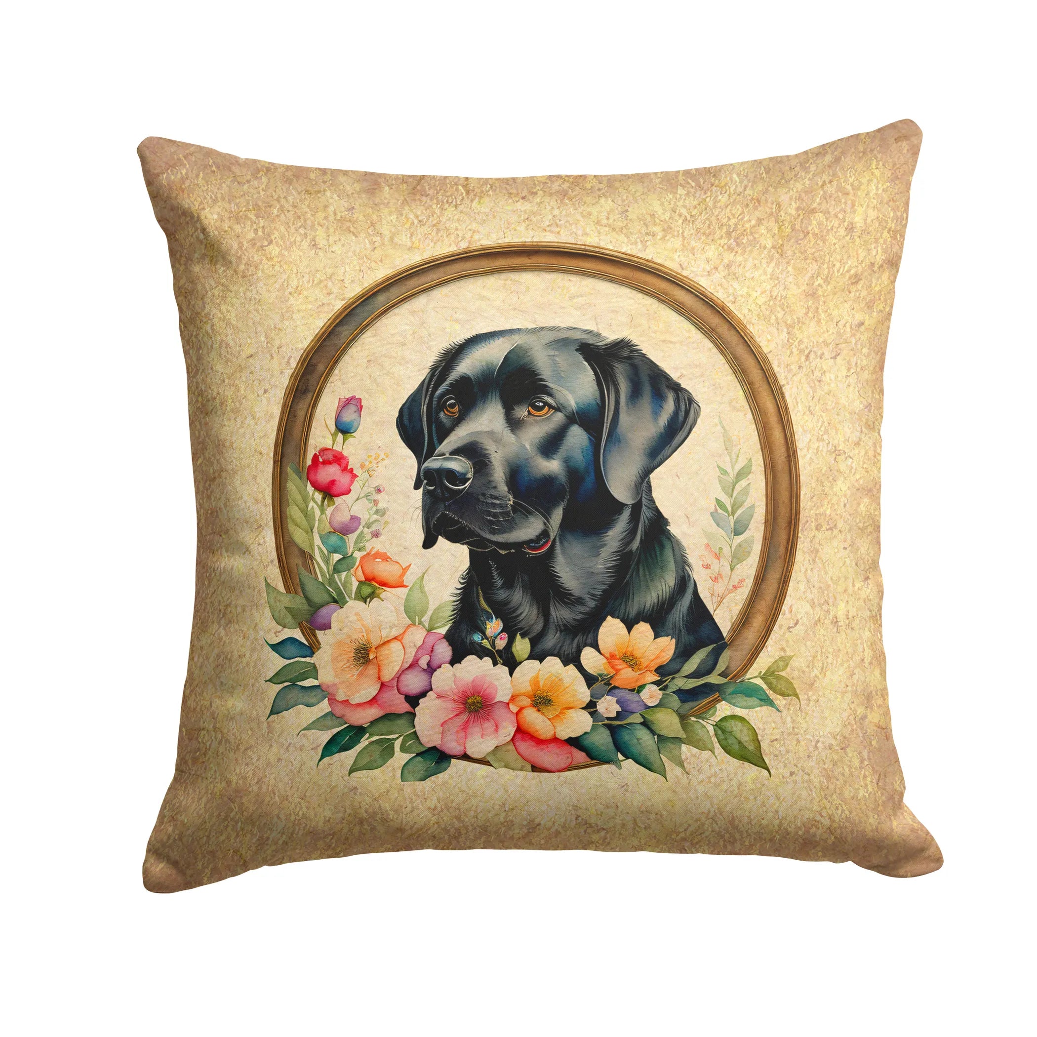 Frame of Flowers Throw Pillow - Size: 14HX14W | Pack Of: 1 | Collection name: Frame of flowers