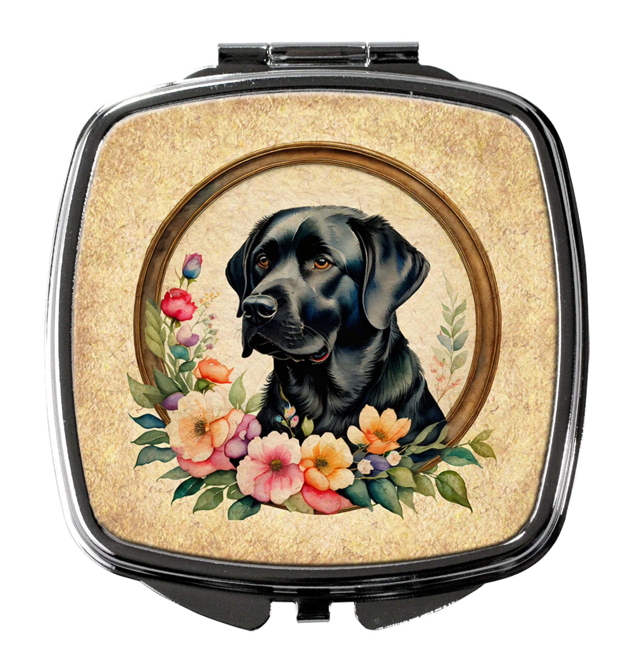 Frame of Flowers Compact Mirror - Pack Of: 1 | Collection name: Frame of flowers