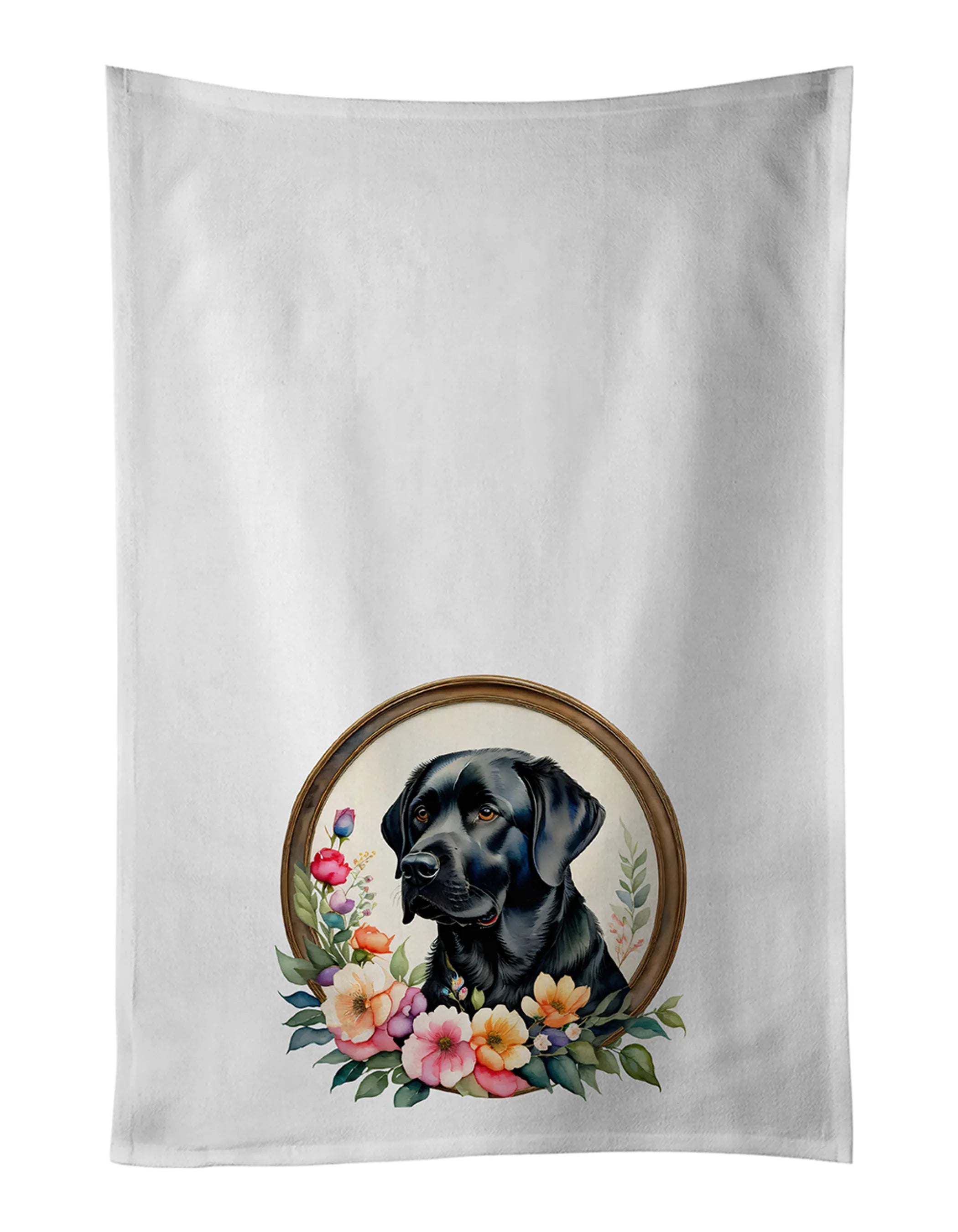 Frame of Flowers Kitchen Towel Set of 2 - Size: 28HX19W | Pack Of: 1 | Collection name: Frame of flowers