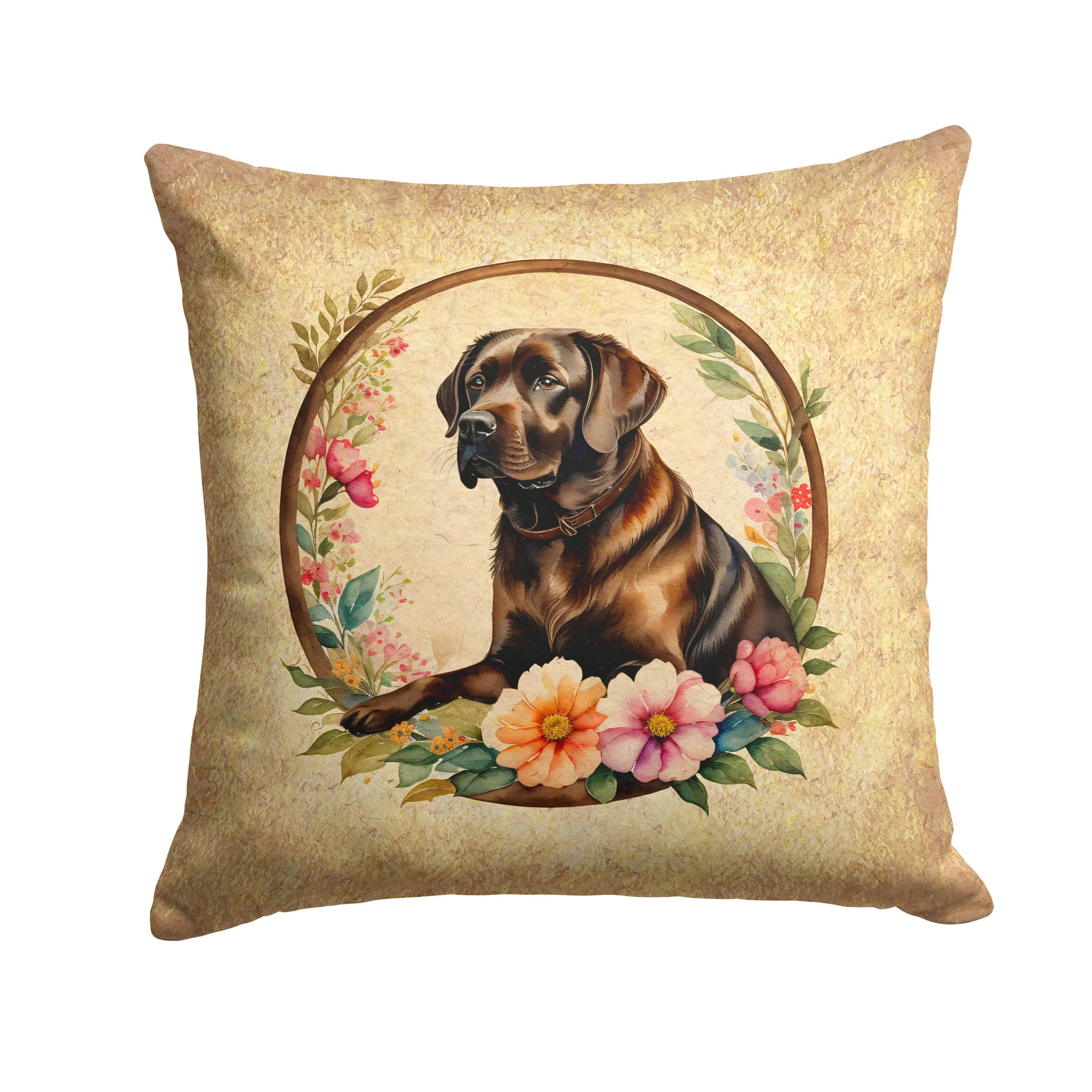 Frame of Flowers Throw Pillow - Size: 14HX14W | Pack Of: 1 | Collection name: Frame of flowers