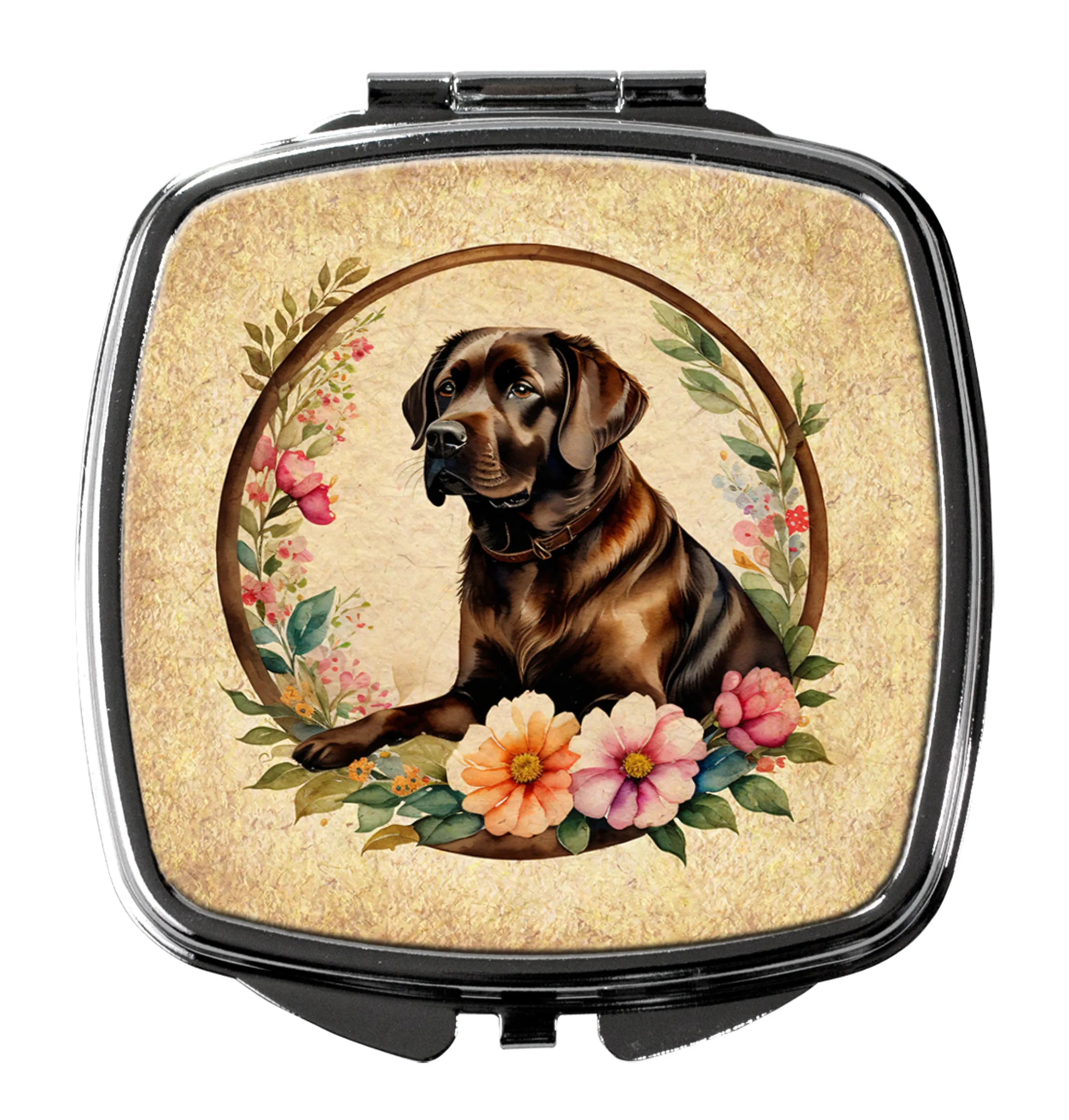 Frame of Flowers Compact Mirror - Pack Of: 1 | Collection name: Frame of flowers