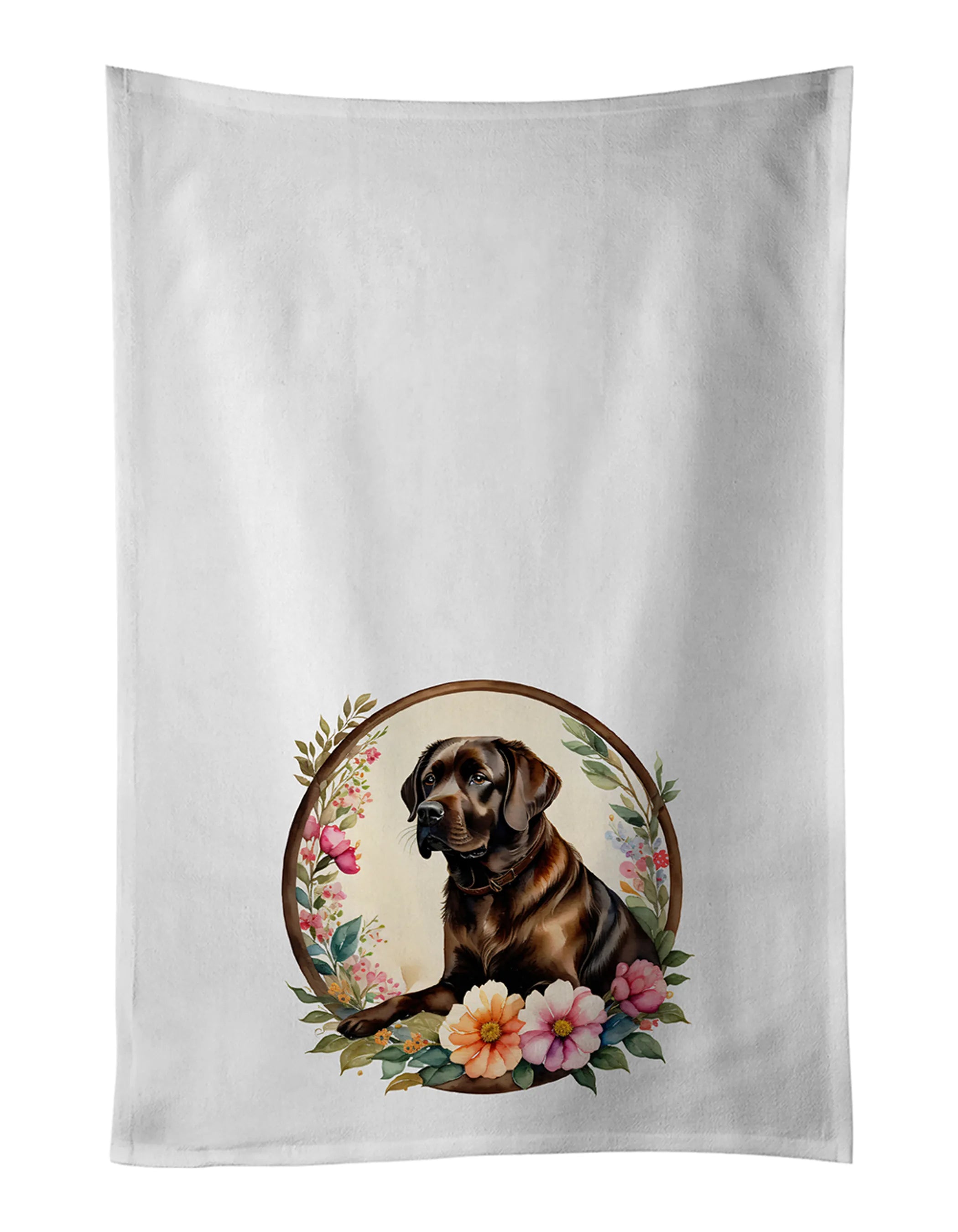 Frame of Flowers Kitchen Towel Set of 2 - Size: 28HX19W | Pack Of: 1 | Collection name: Frame of flowers