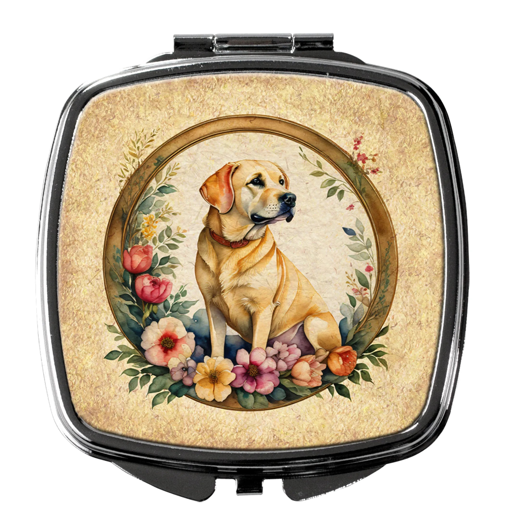 Frame of Flowers Compact Mirror - Pack Of: 1 | Collection name: Frame of flowers