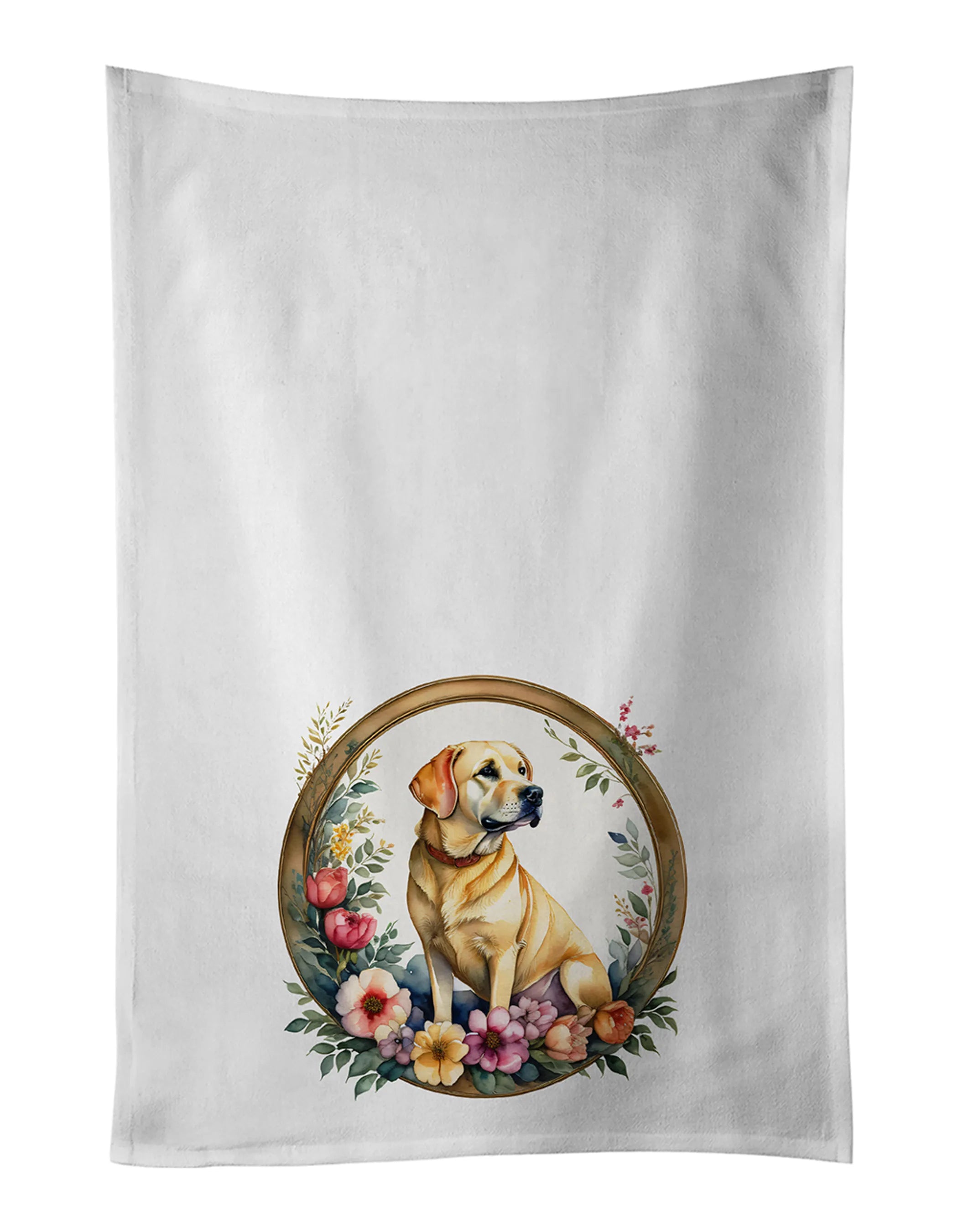 Frame of Flowers Kitchen Towel Set of 2 - Size: 28HX19W | Pack Of: 1 | Collection name: Frame of flowers