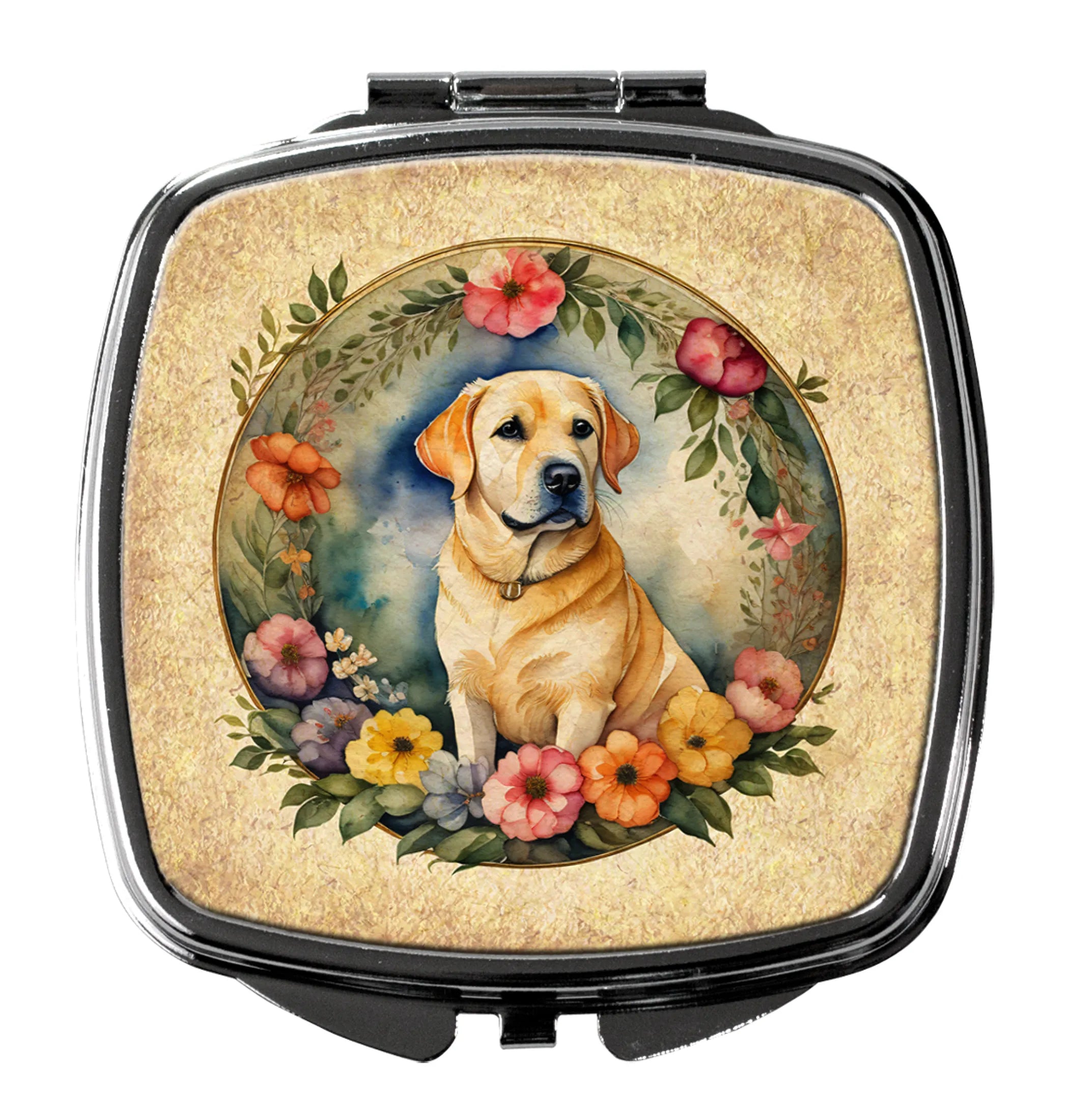 Frame of Flowers Compact Mirror - Pack Of: 1 | Collection name: Frame of flowers