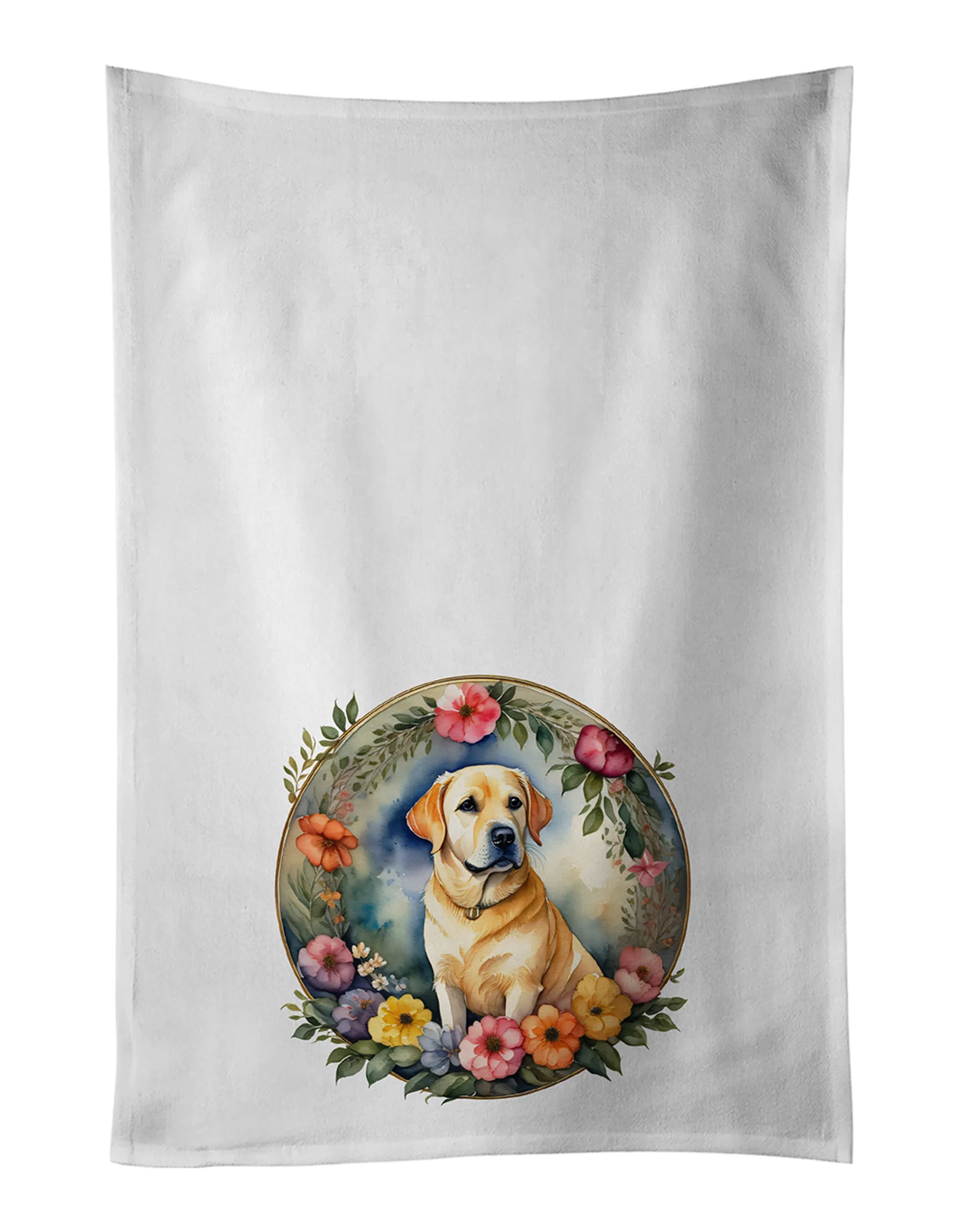 Frame of Flowers Kitchen Towel Set of 2 - Size: 28HX19W | Pack Of: 1 | Collection name: Frame of flowers