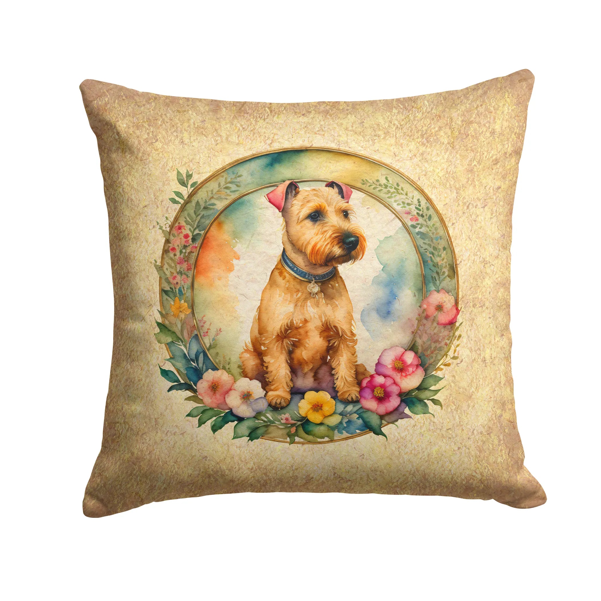 Frame of Flowers Throw Pillow - Size: 14HX14W | Pack Of: 1 | Collection name: Frame of flowers