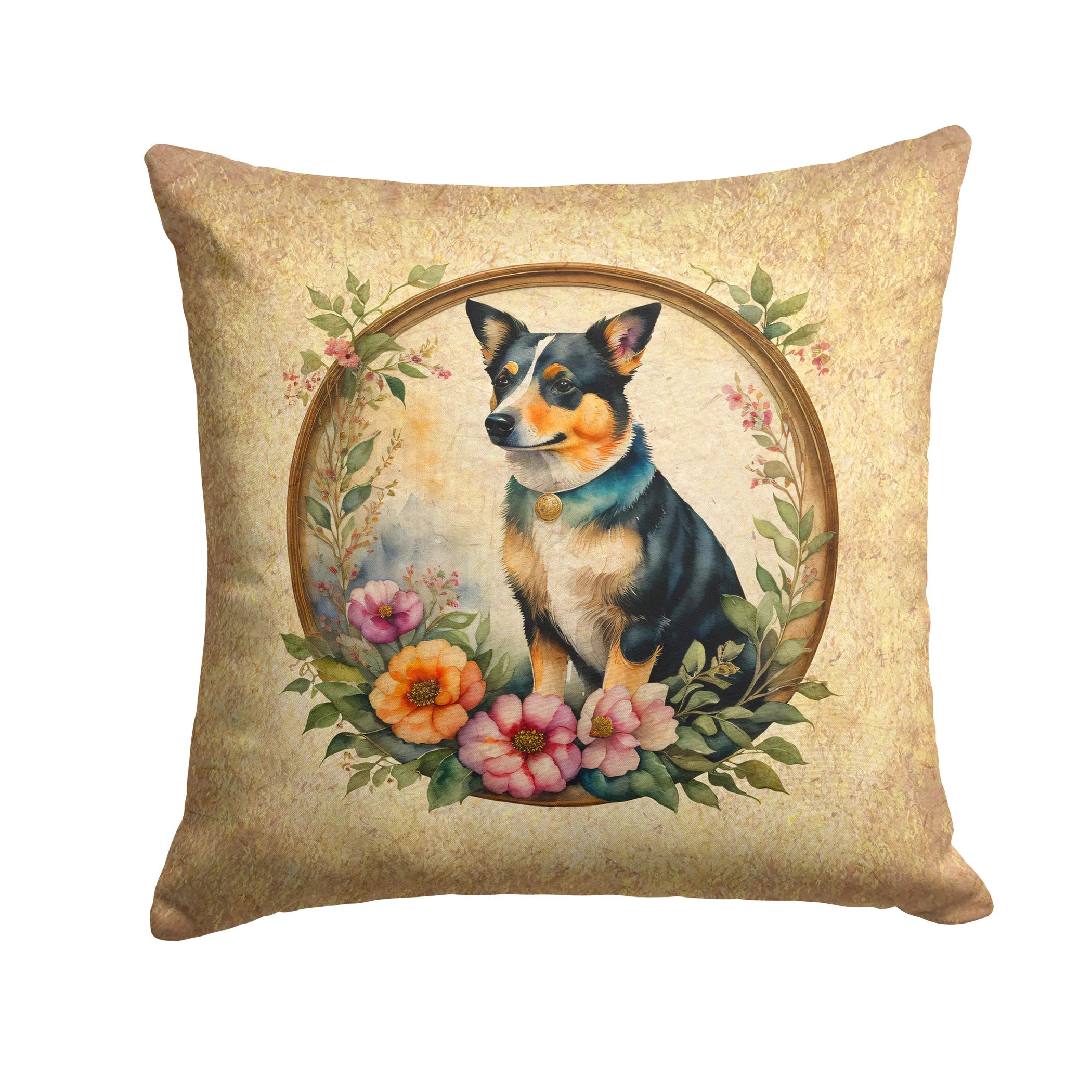 Frame of Flowers Throw Pillow - Size: 14HX14W | Pack Of: 1 | Collection name: Frame of flowers