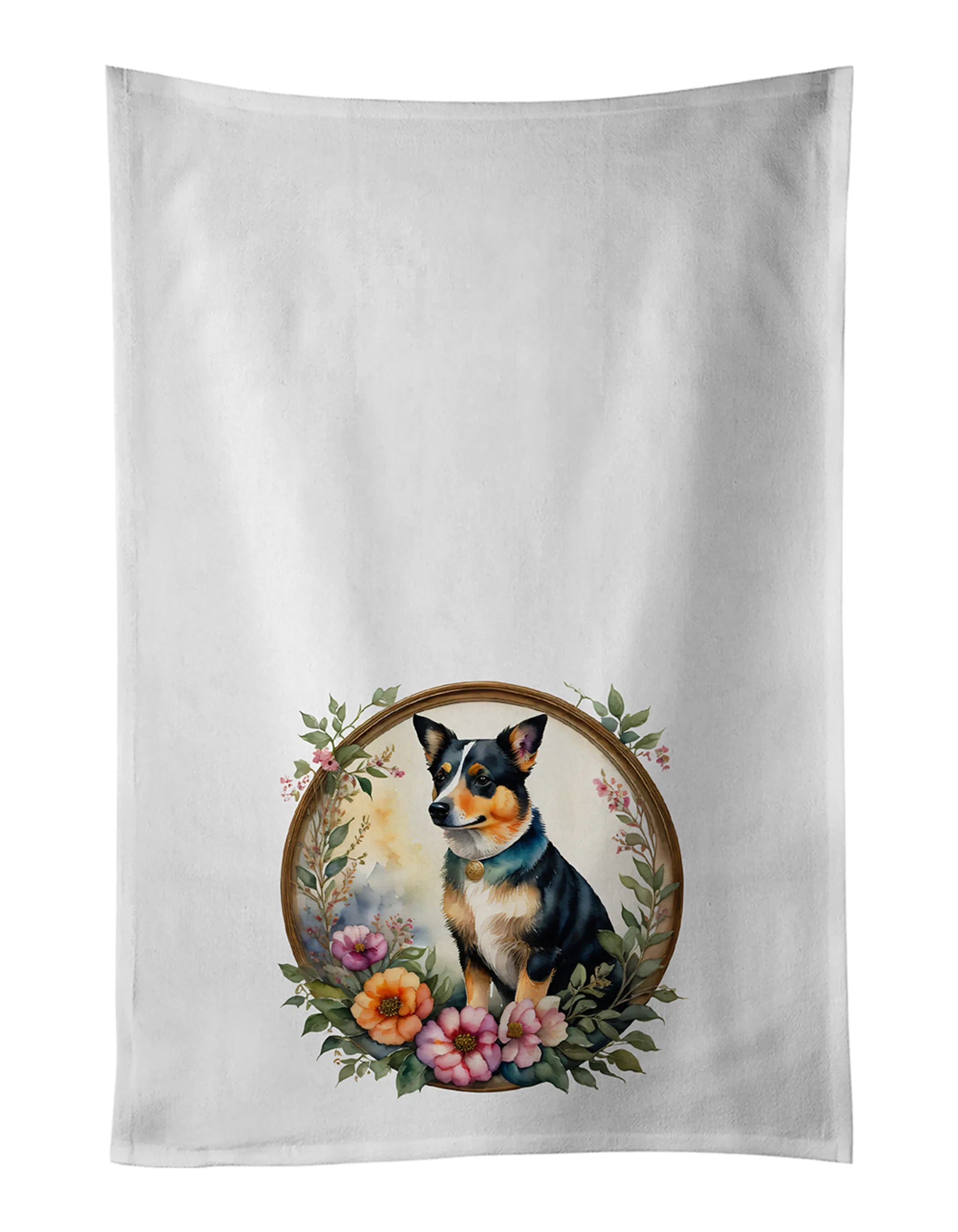 Frame of Flowers Kitchen Towel Set of 2 - Size: 28HX19W | Pack Of: 1 | Collection name: Frame of flowers